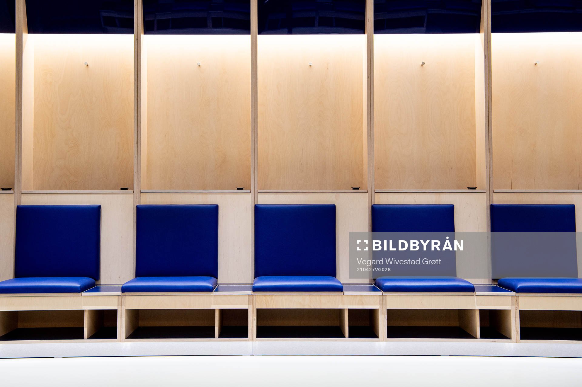 General interior view of the away team dressing room at