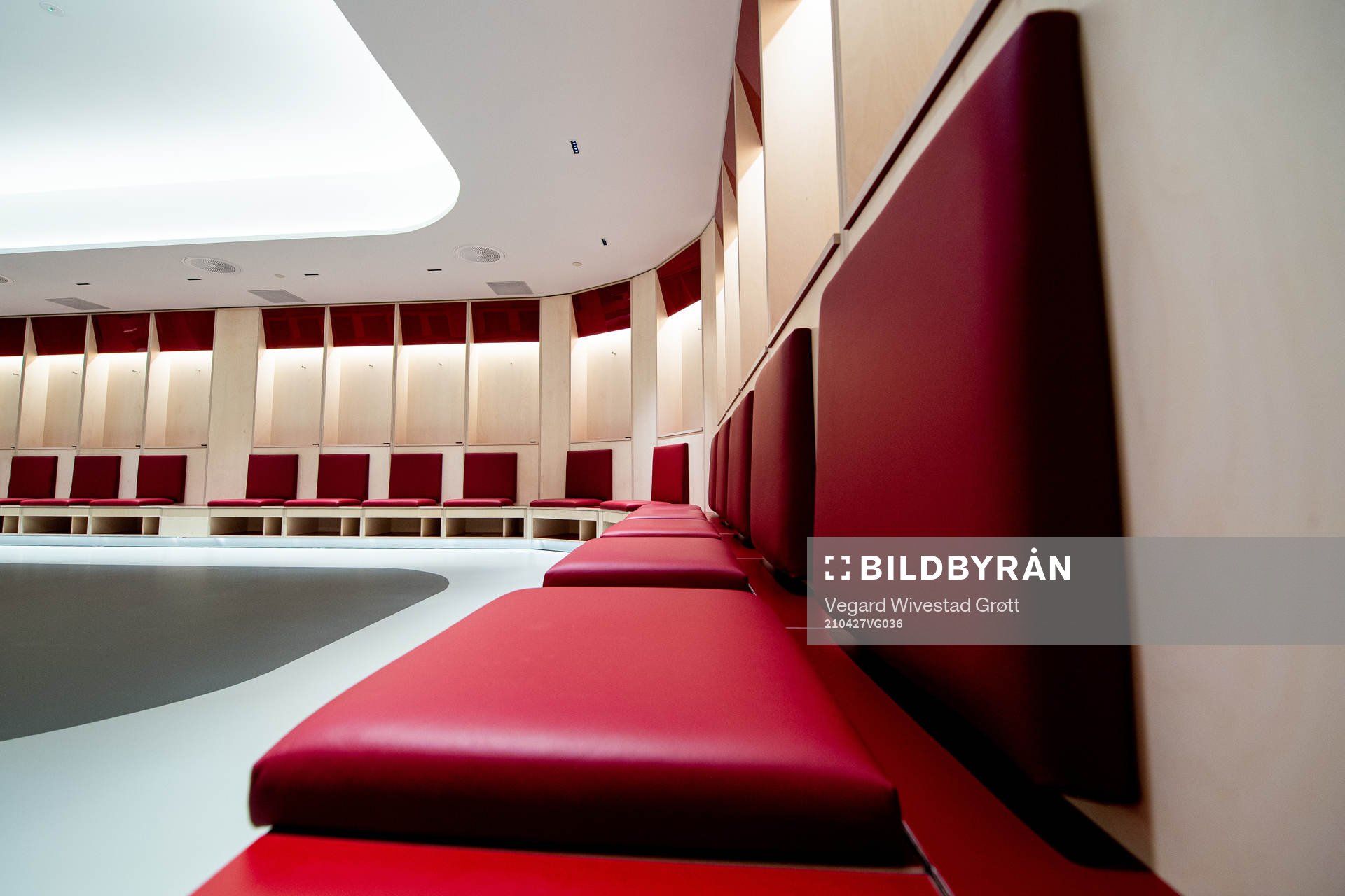 General interior view of the home team dressing room at