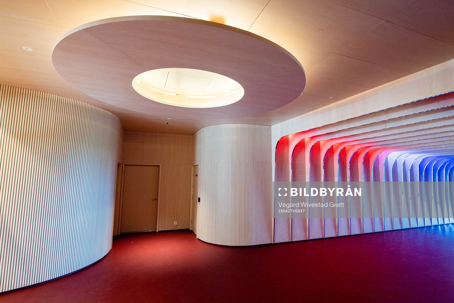 General interior view of the players tunnel at Ullevaal