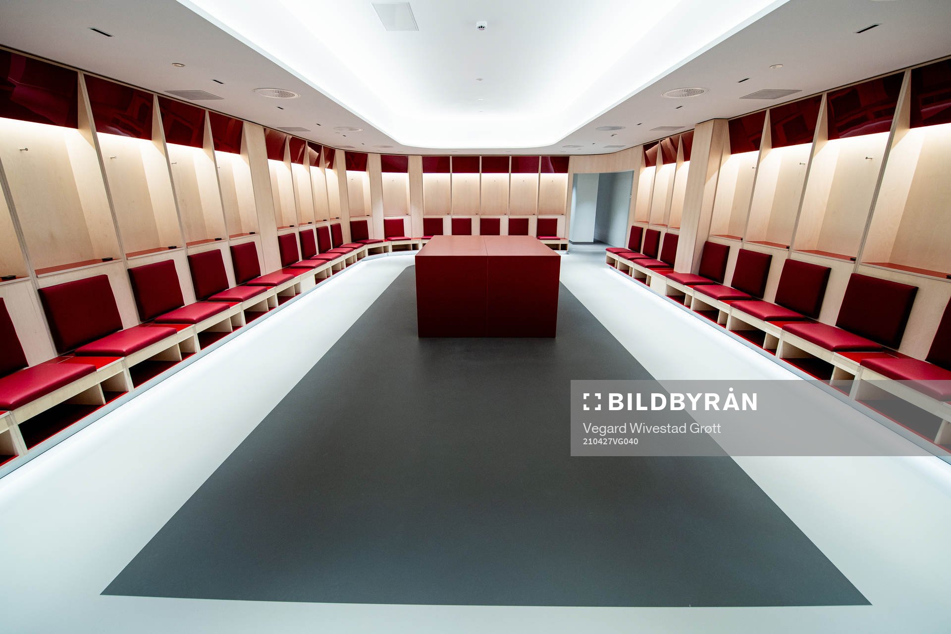 General interior view of the home team dressing room at