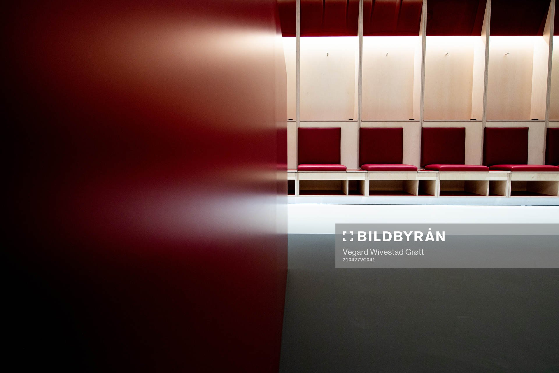 General interior view of the home team dressing room at