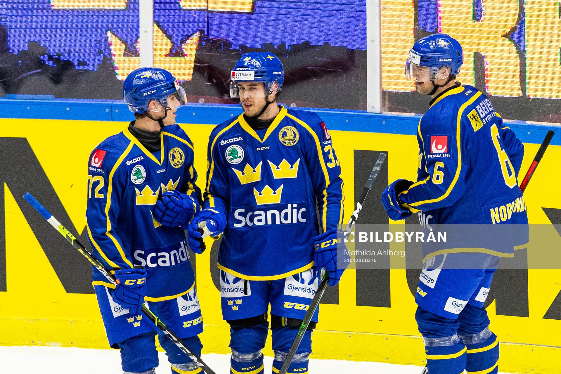 Sveriges William Eklund, Jesper Pettersson och Mattias