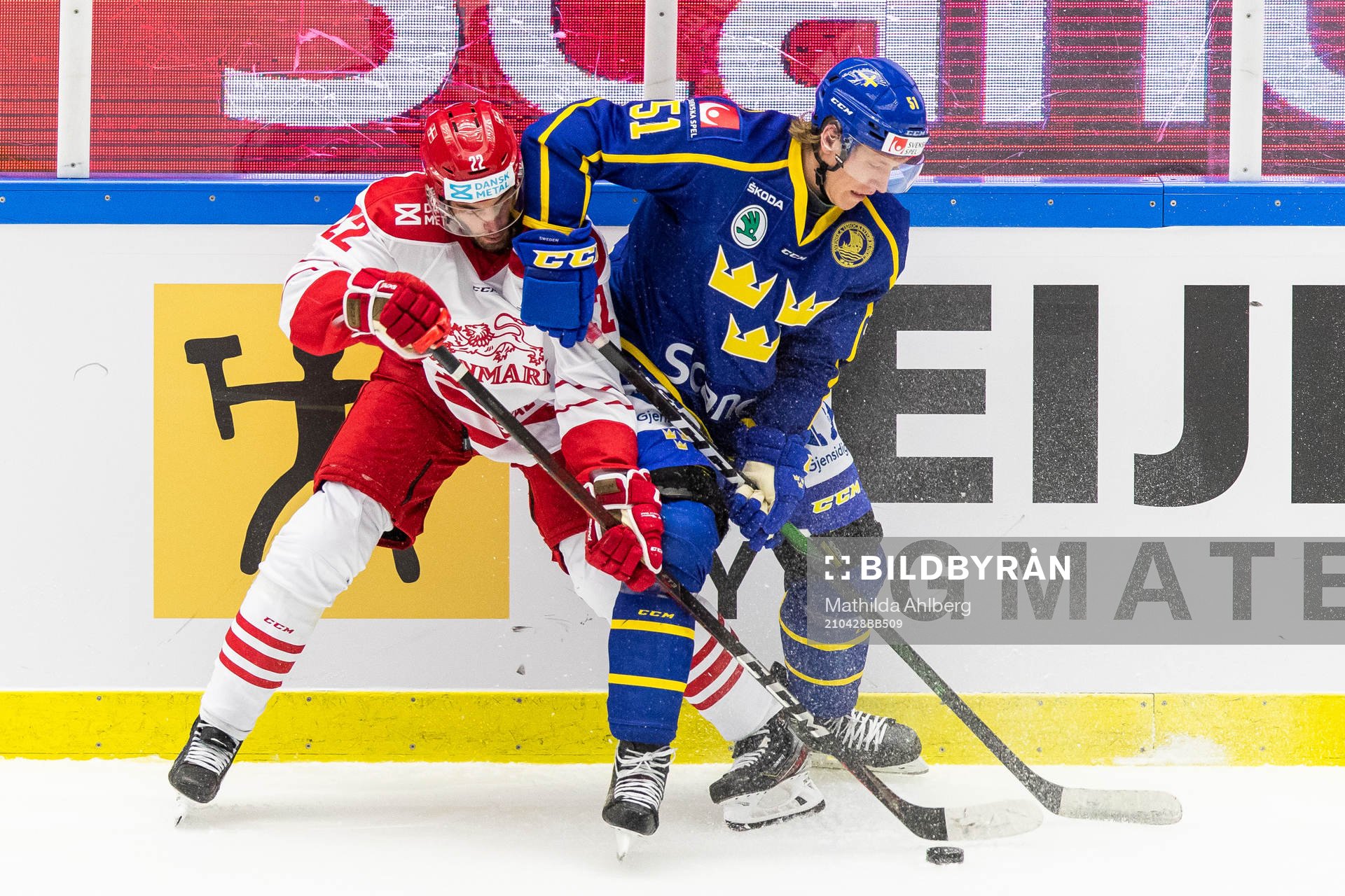 Danmarks Markus Lauridsen och Sveriges Emil Sylvegård