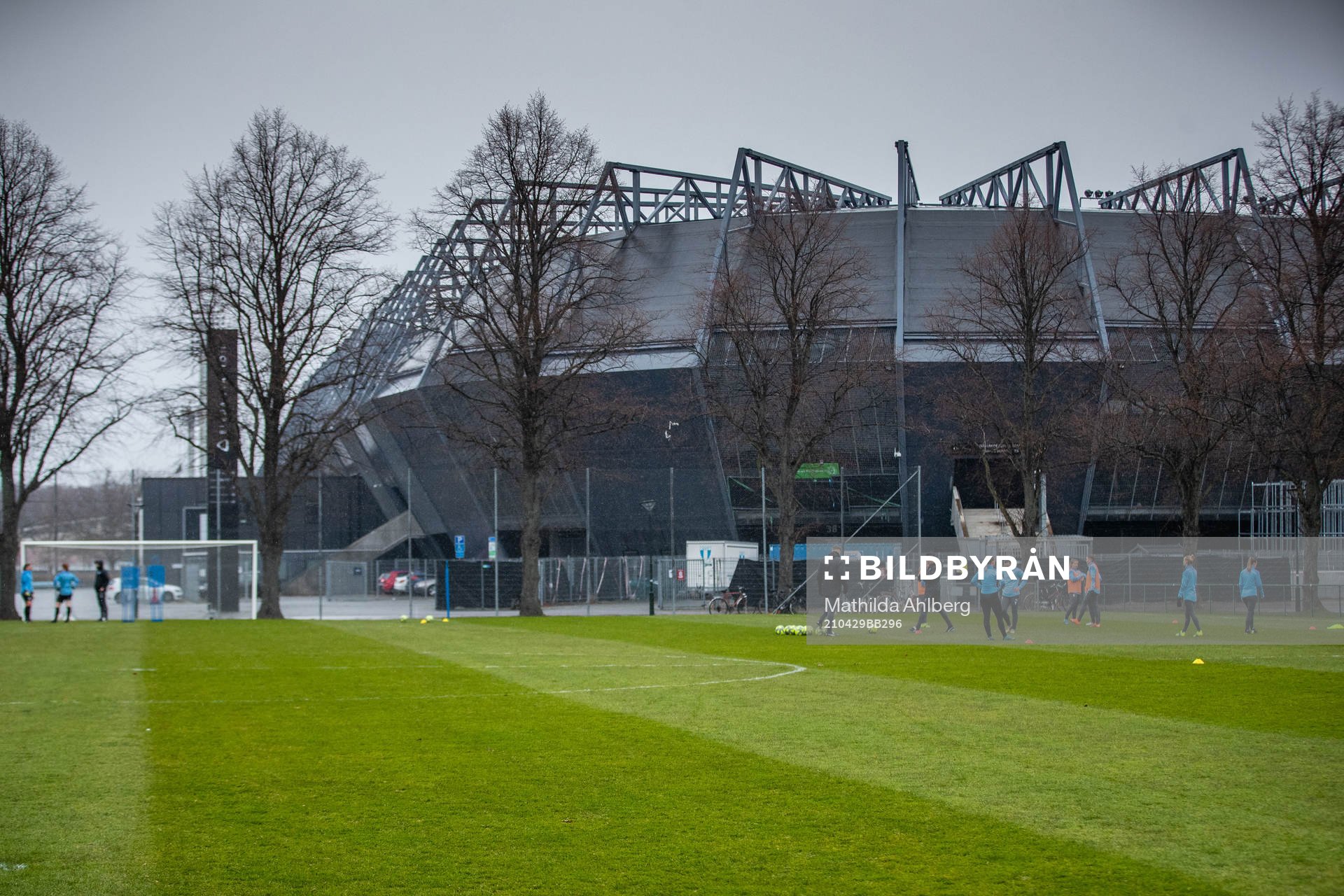 Spelare framför Eleda Stadion