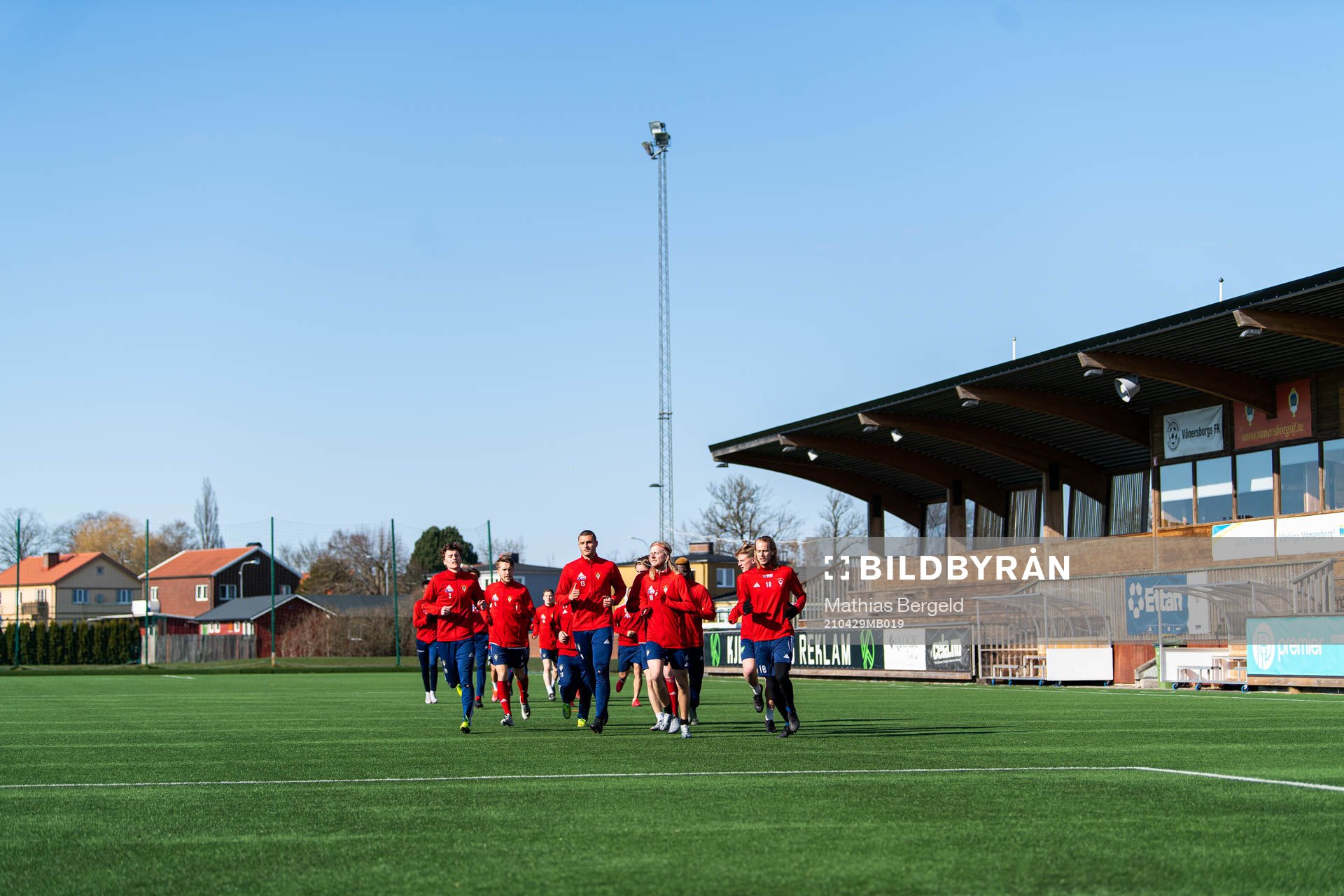 Spelare värmer upp