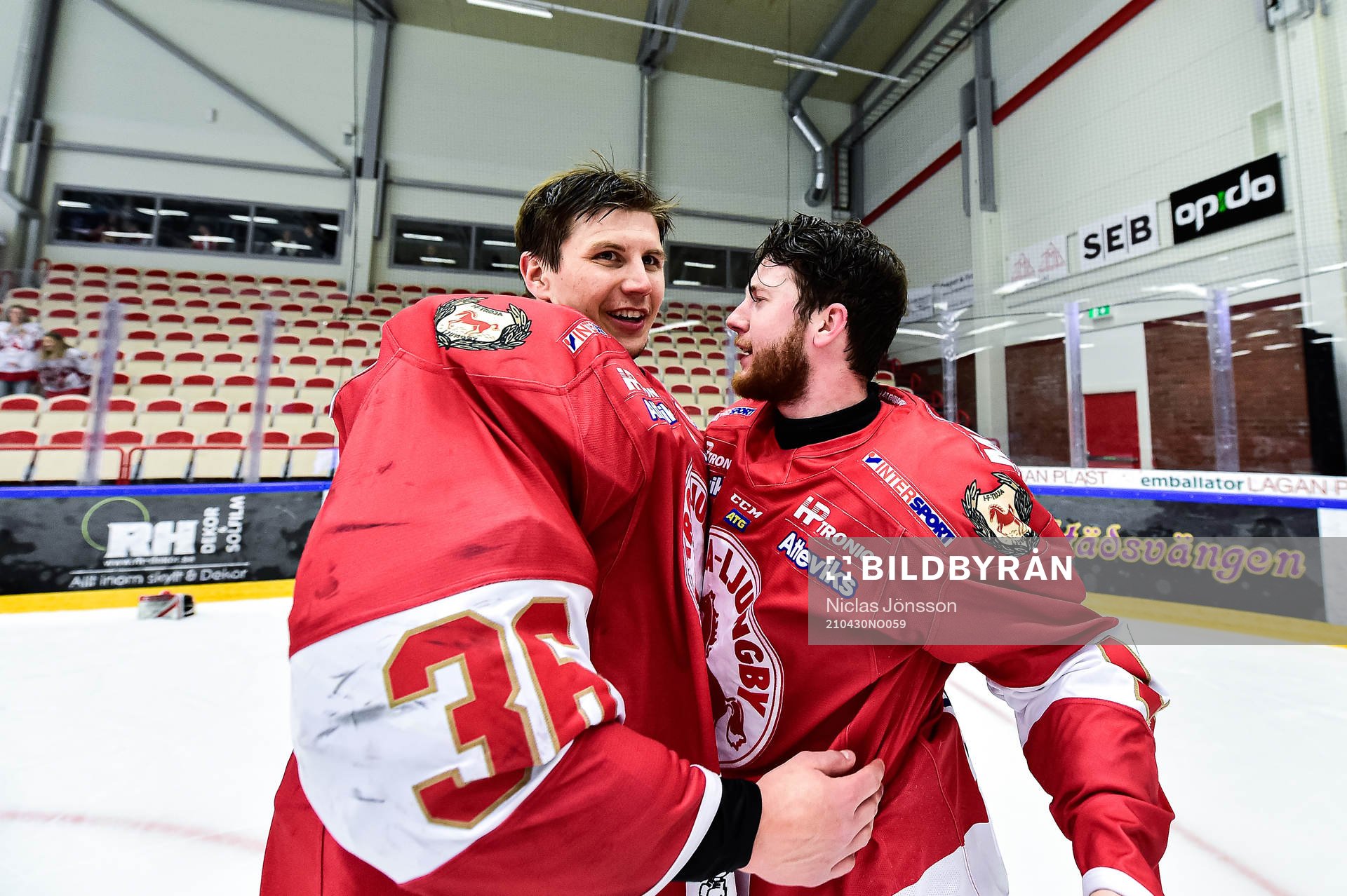 Troja/Ljungbys målvakt Wictor Ragnewall och Victor Romfors