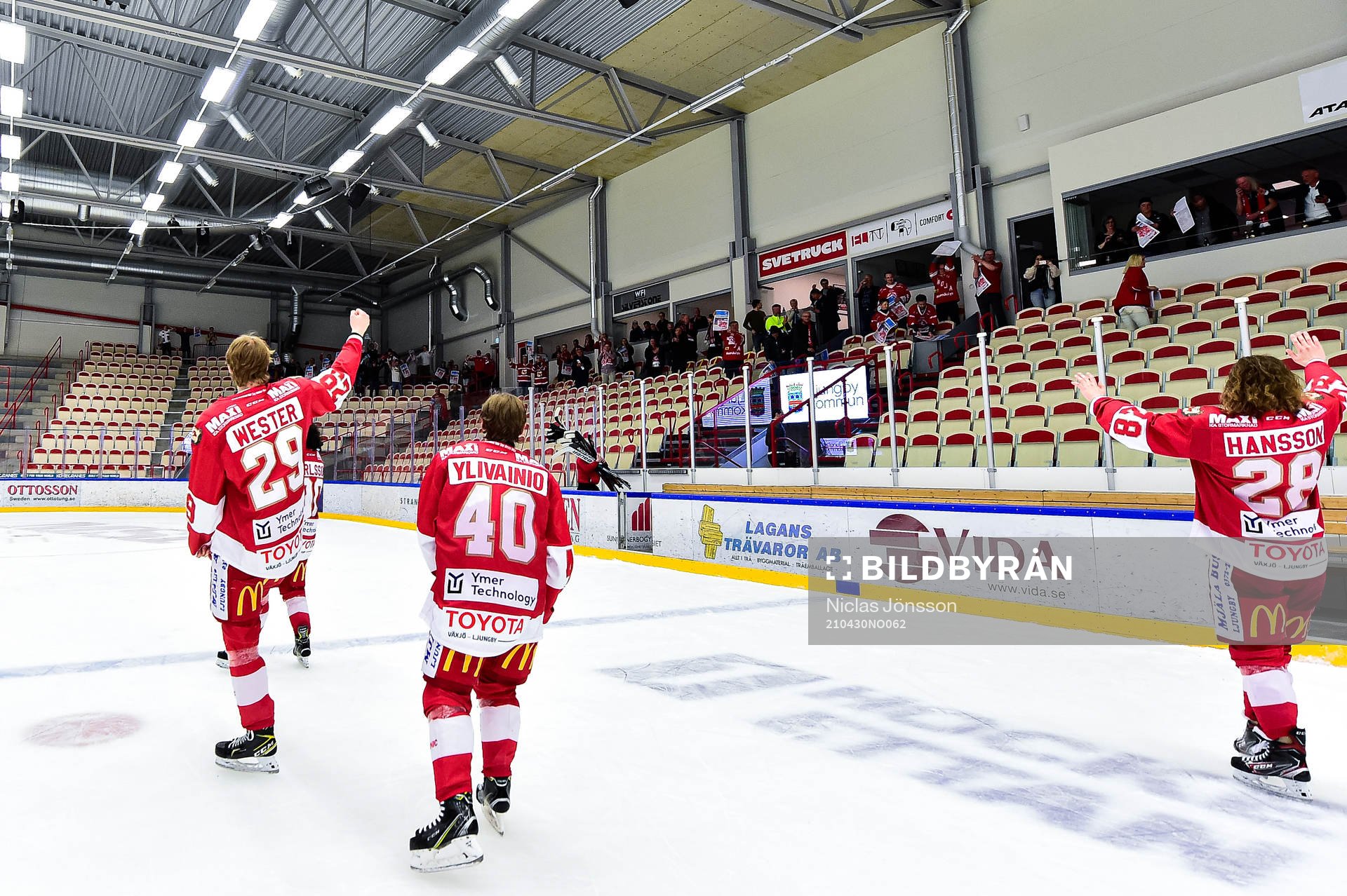 Troja/Ljungbys Simon Wester, Jesper Ylivainio och Måns
