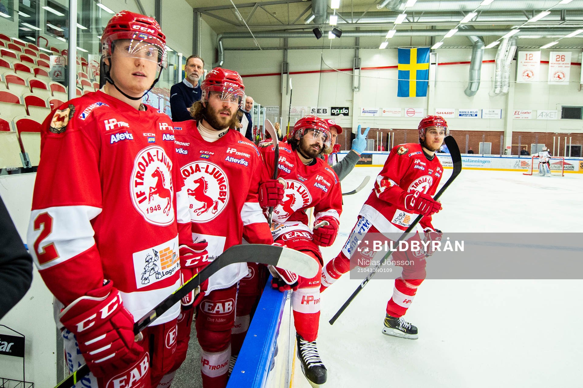 Troja/Ljungbys Linus Andersson, Måns Hansson, Kevin