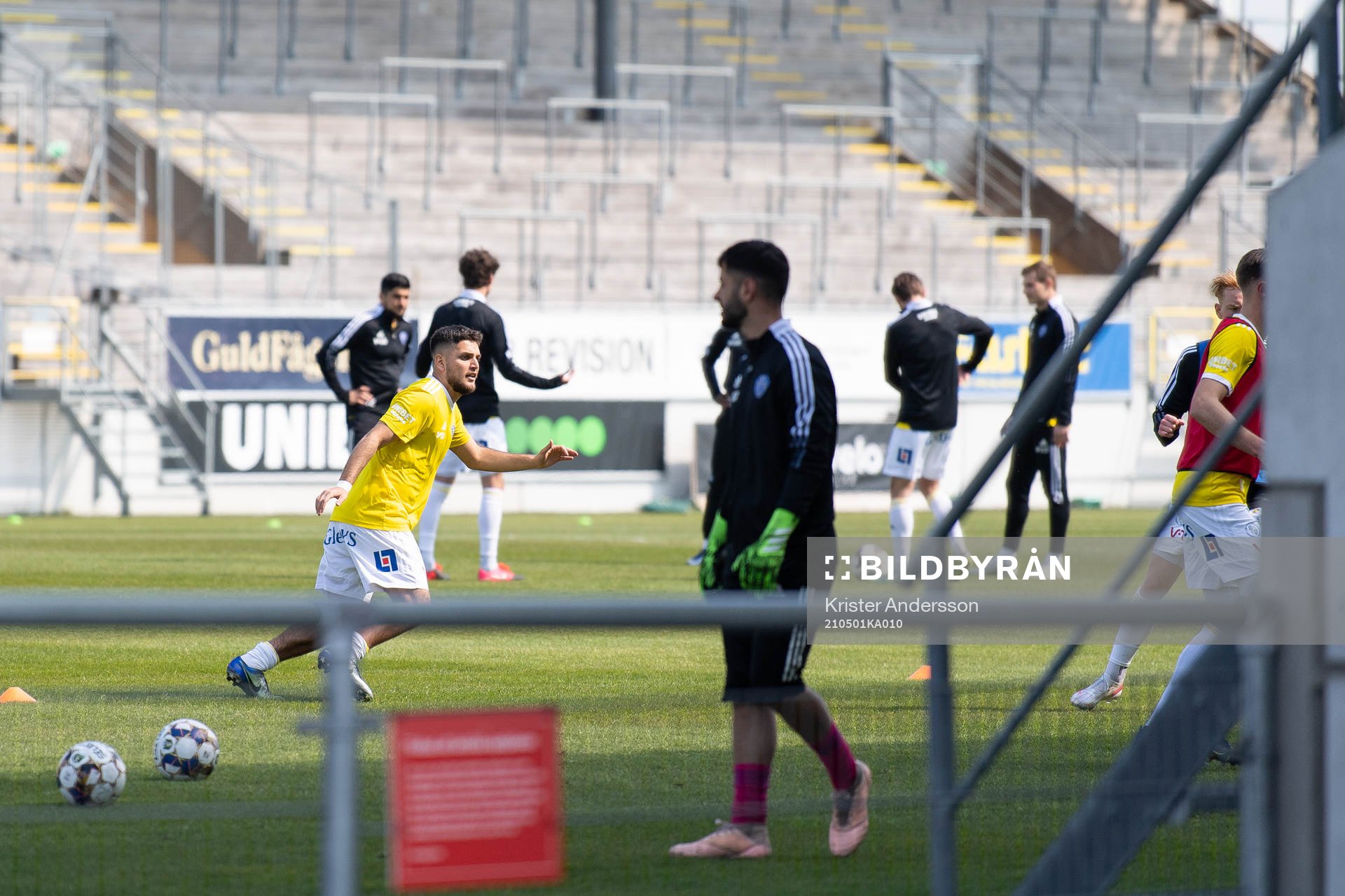 Falkenbergs Edi Sylisufaj före fotbollsmatchen i