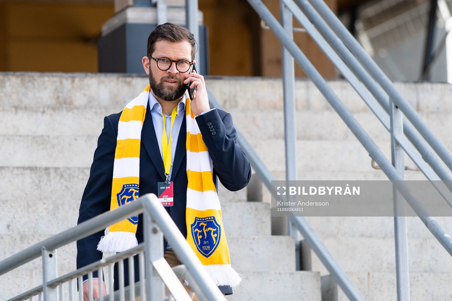 Falkenbergs David Svensson före fotbollsmatchen i