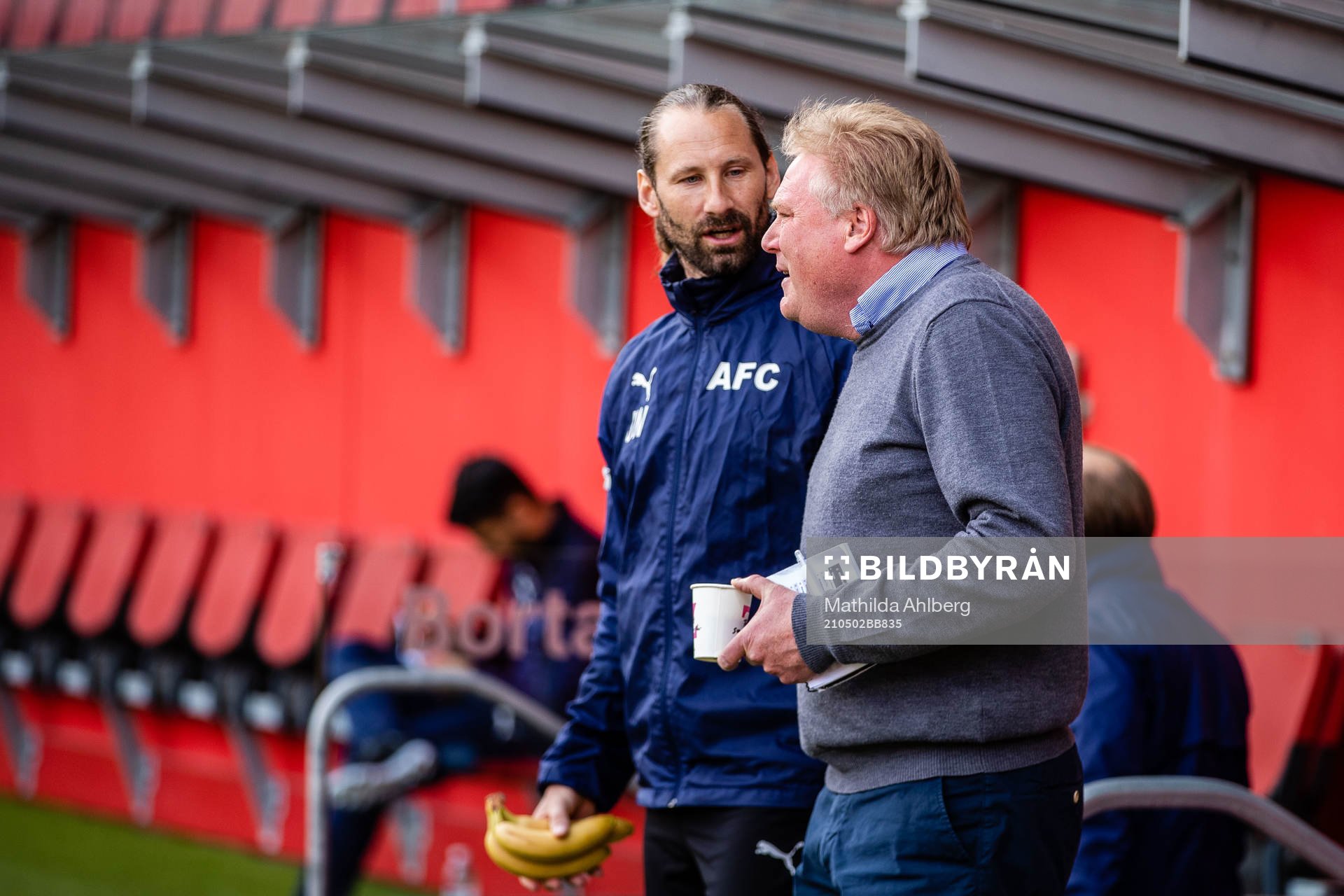 AFC Eskilstunas målvaktstränare Johan Wiland och