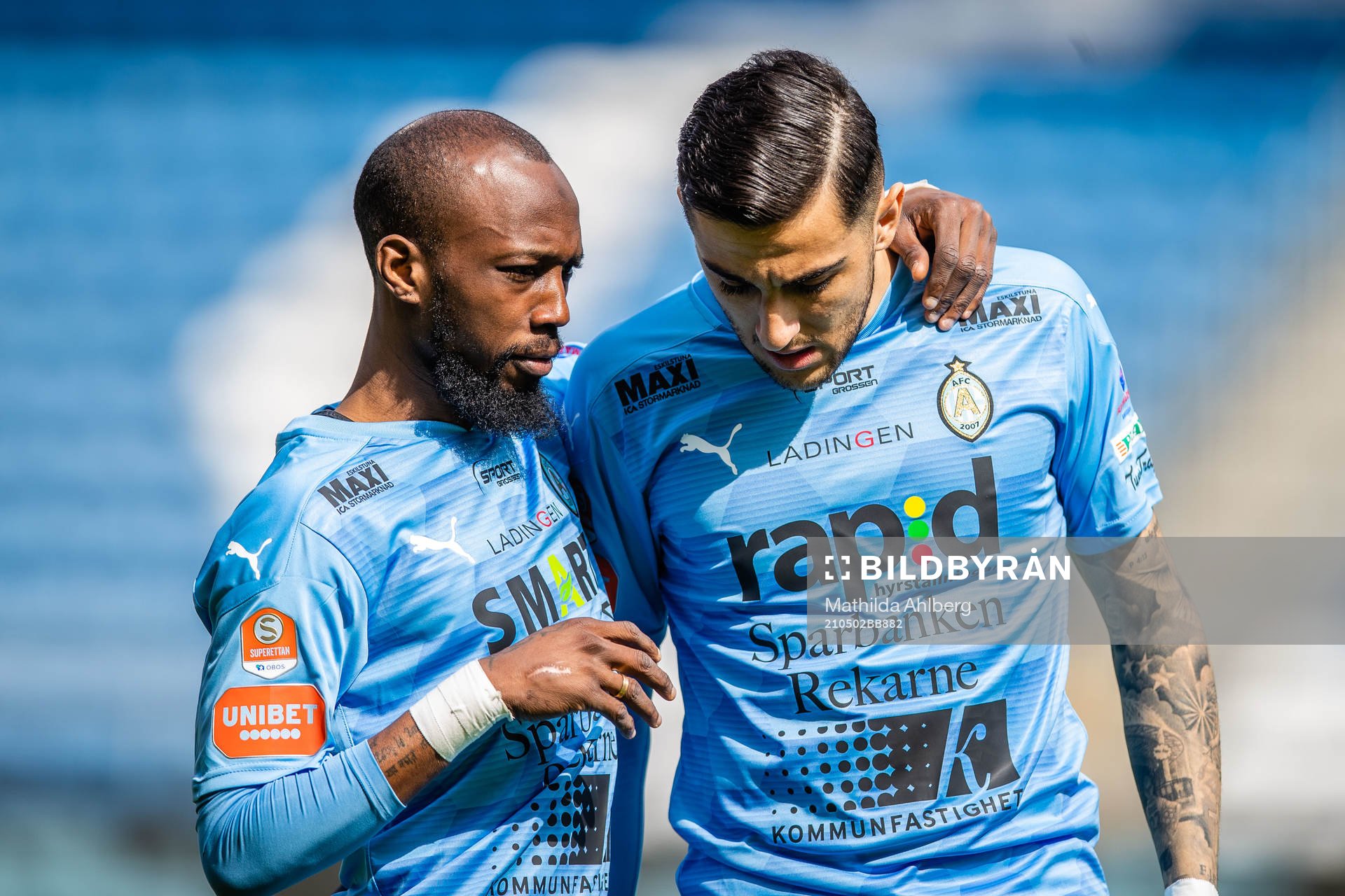 AFC Eskilstunas Ibrahim Blati Toure och Marwan Baze