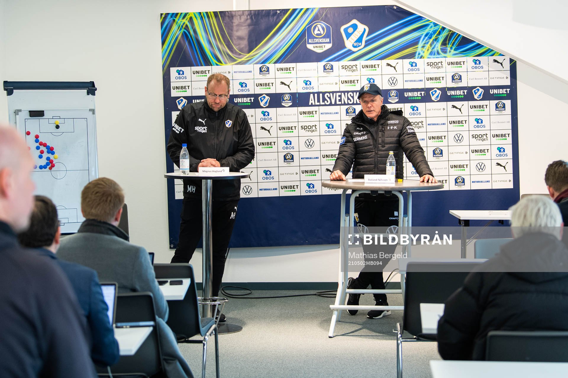 Halmstads tränare Magnus Haglund och IFK Göteborgs