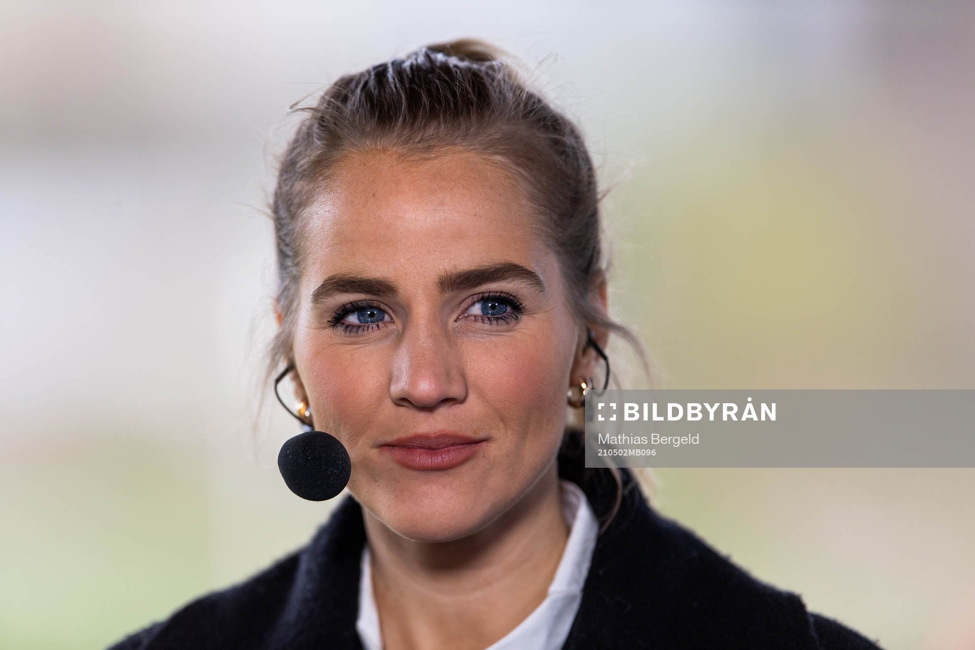 Discovery+ expert Irma Helin efter fotbollsmatchen i Allsvenskan mellan Halmstad och IFK Göteborg den 2 maj 2021 i Halmstad. 