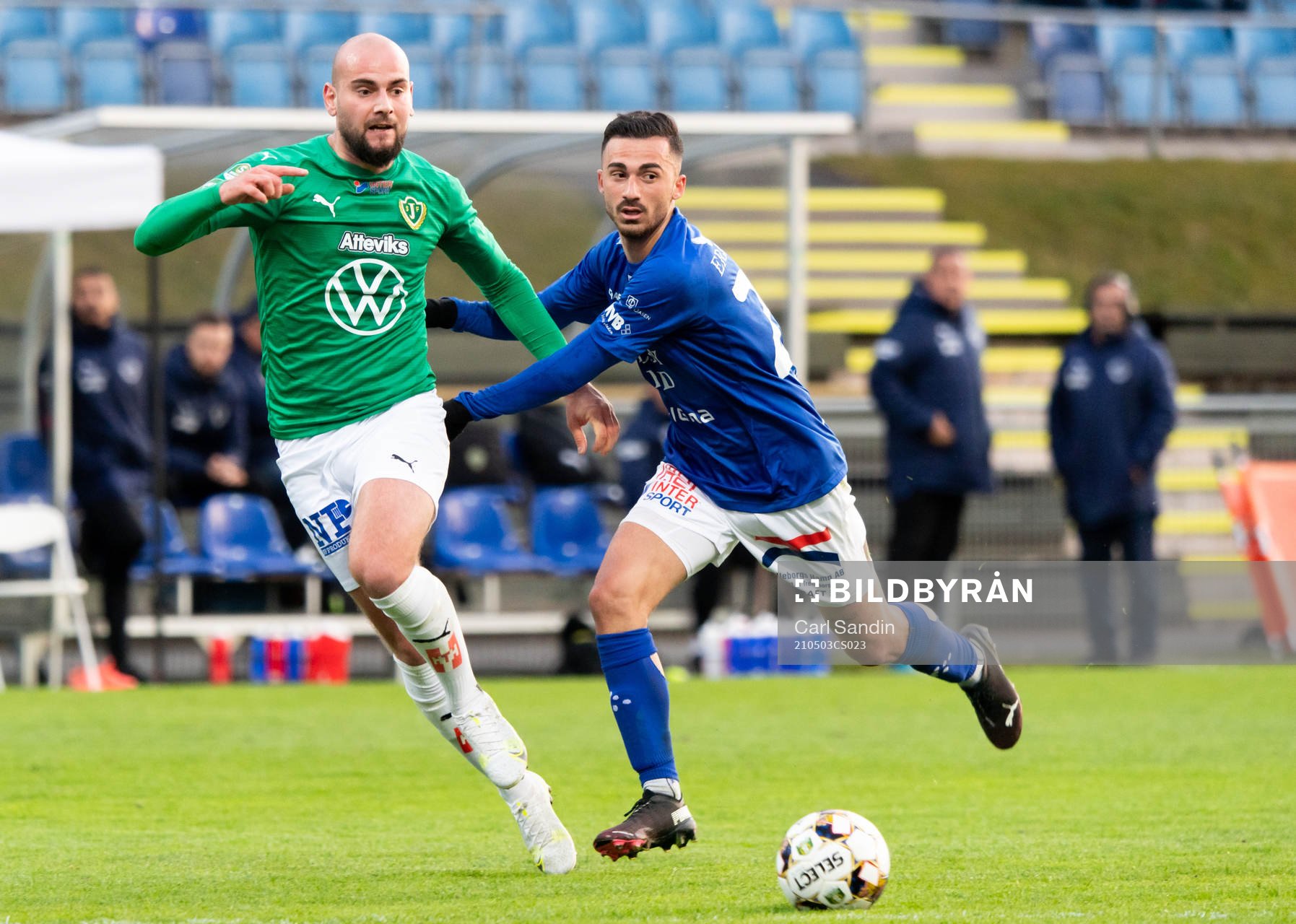 Jönköpings Perparim Beqaj och Trelleborgs Simon Amin