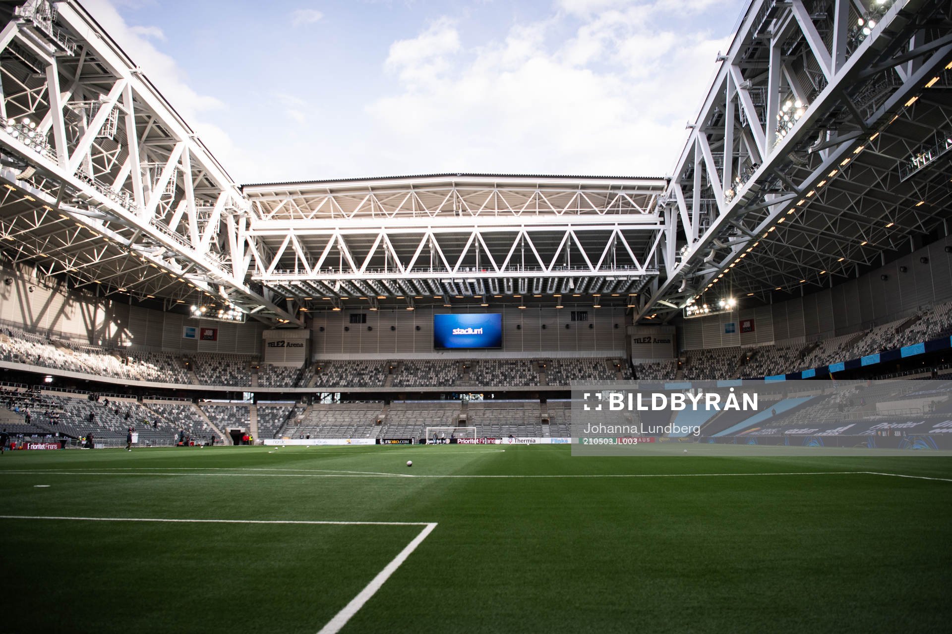 Interiör vy över Tele2 Arena