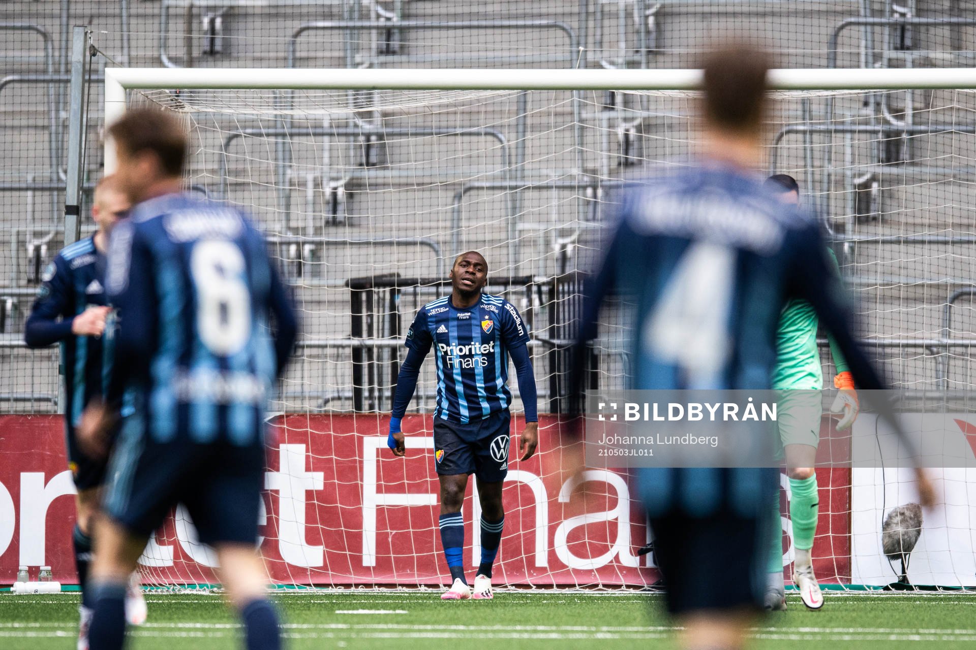Djurgårdens Edward Chilufya deppar