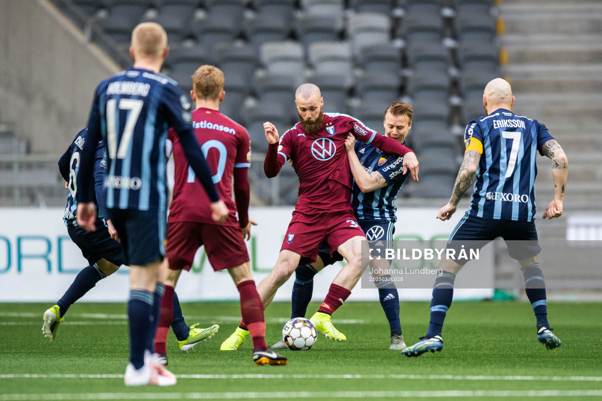 Malmö FFs Jo Inge Berget och Djurgårdens Elliot Käck