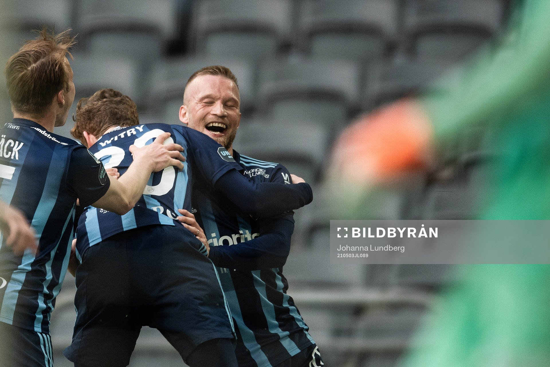 Djurgårdens Nicklas Bärkroth jublar
