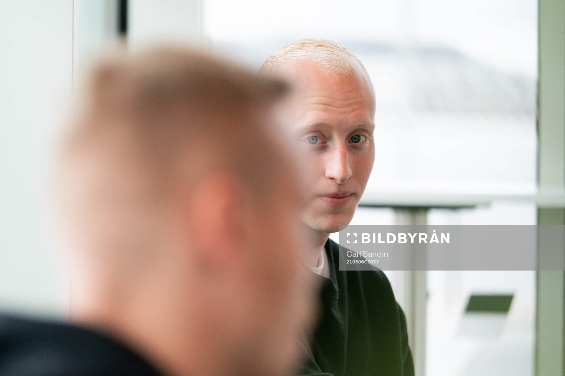 Häckens Valgeir Fridriksson blir intervjuad