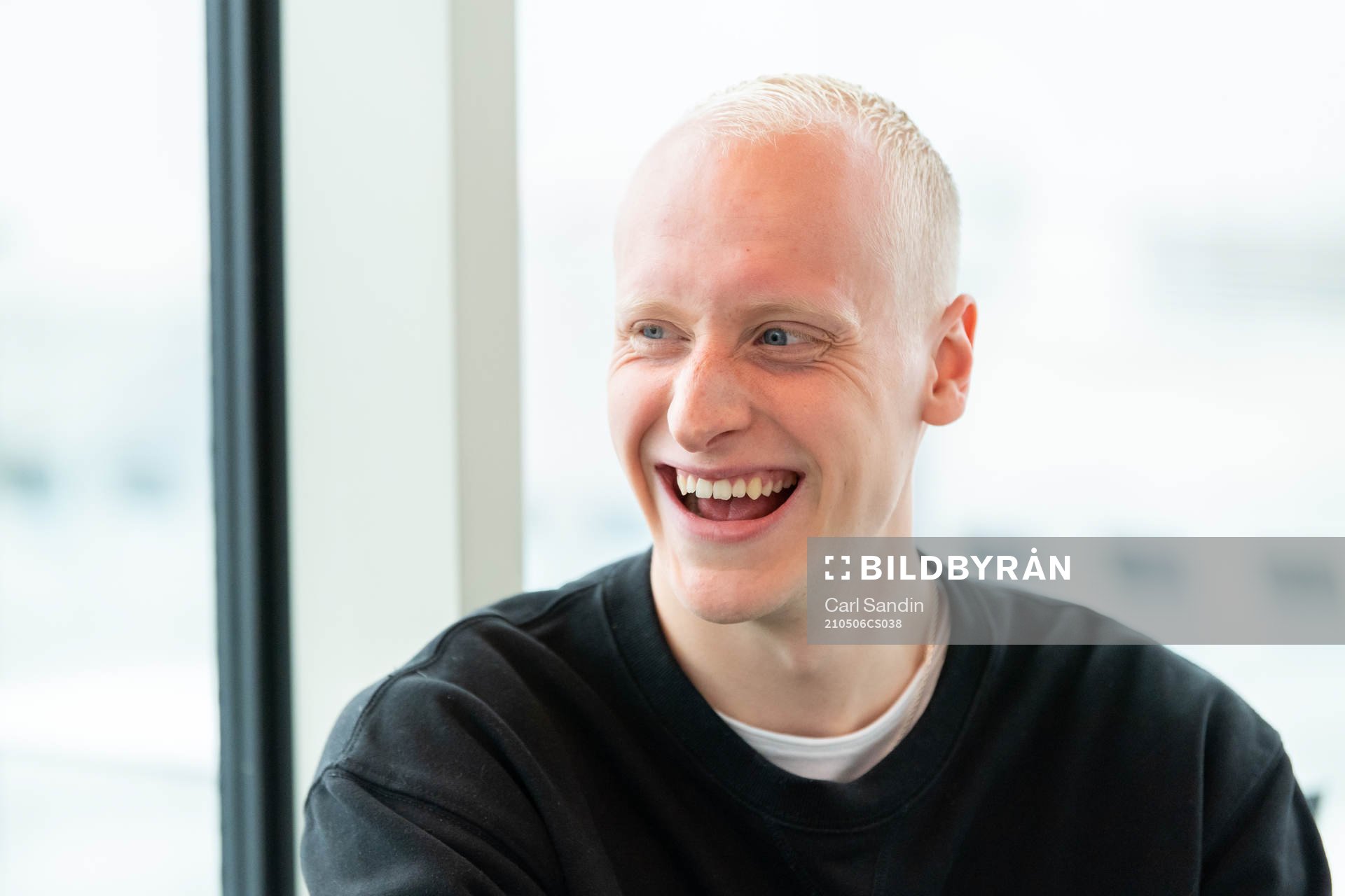 Häckens Valgeir Fridriksson blir intervjuad