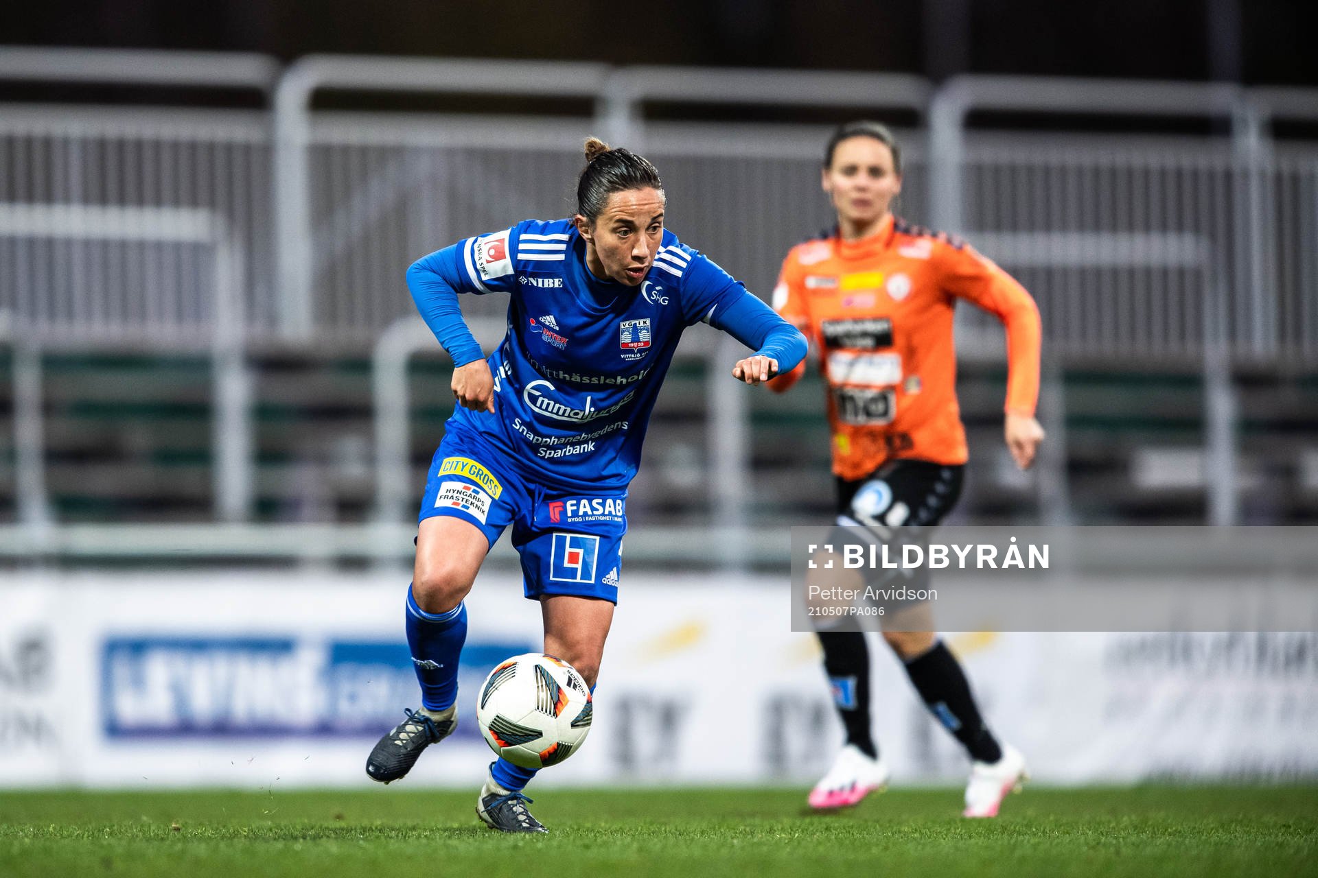 Vittsjös Briana Campos under fotbollsmatchen i Damallsvenskan mellan Kristianstad och Vittsjö den 7 maj 2021 i Kristianstad. 