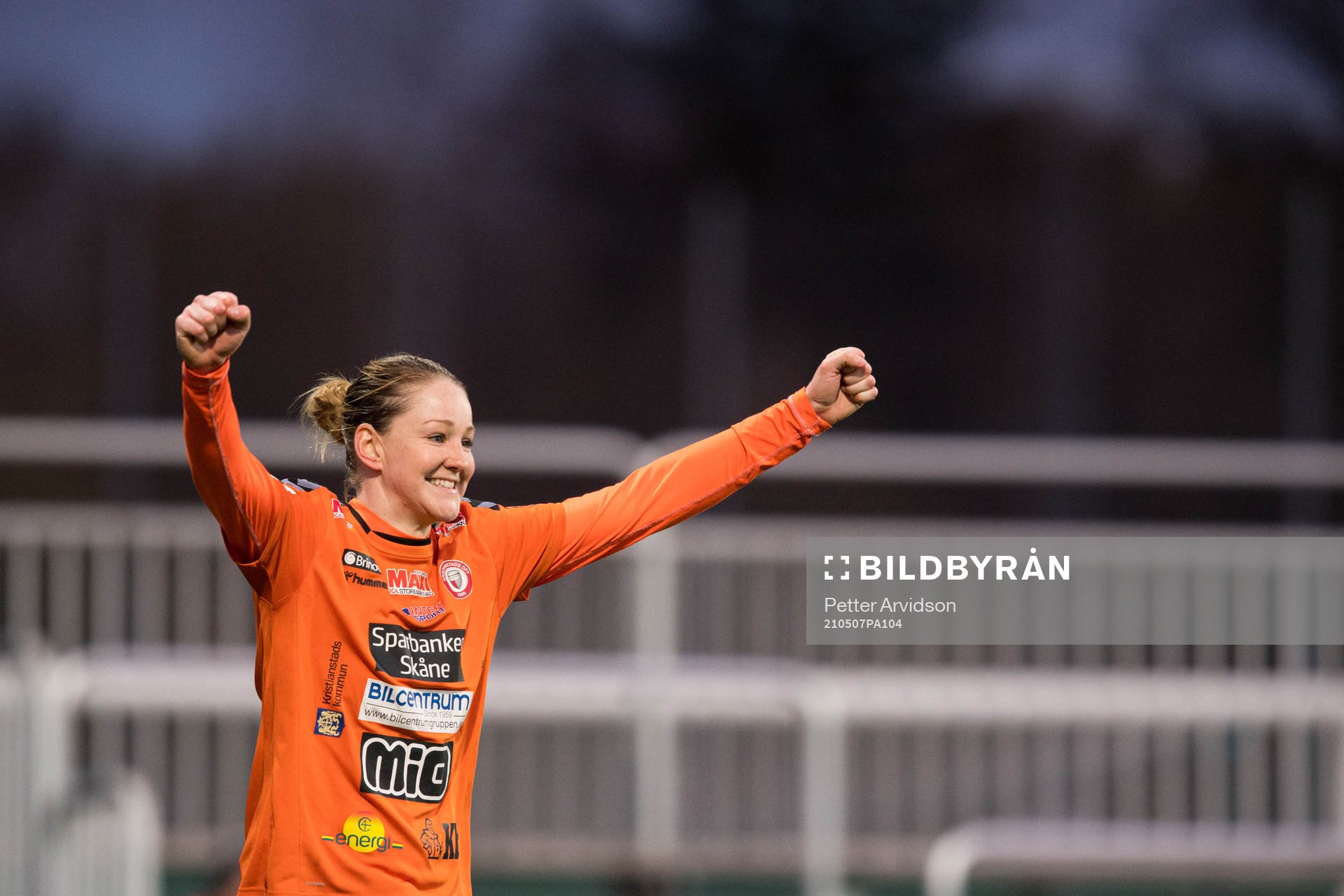 Kristianstads Mia Carlsson jublar