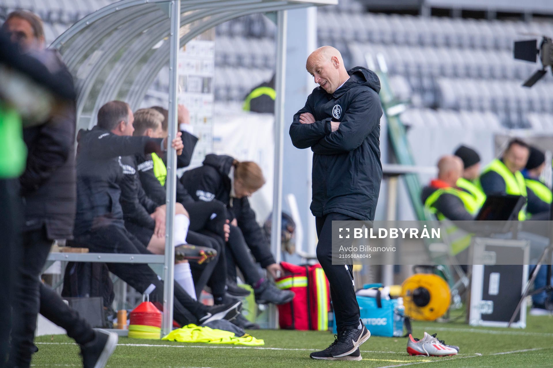 Landskronas tränare Billy Magnusson agerar