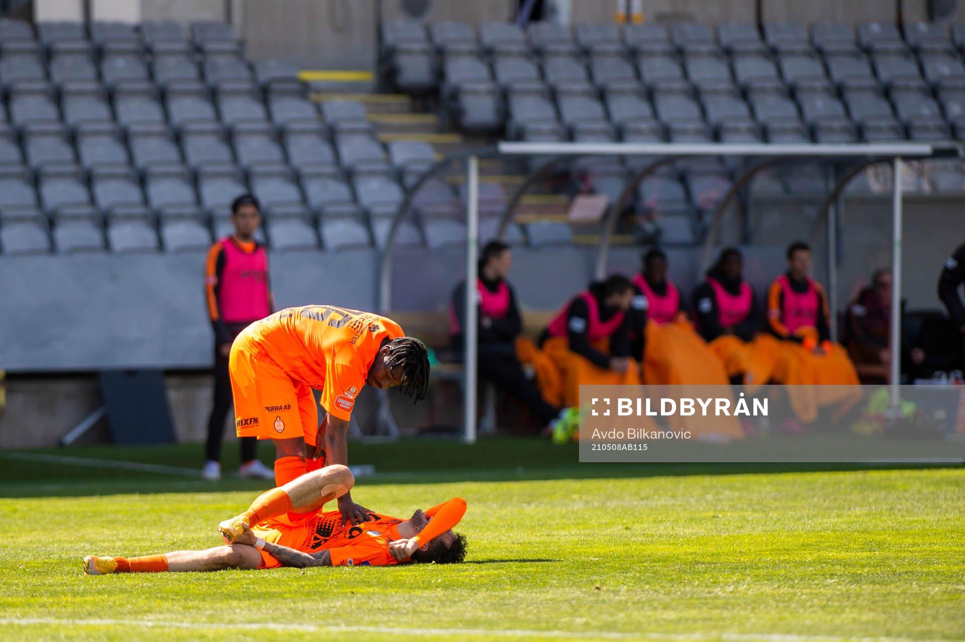 AFC Eskilstunas Marwan Baze har ont