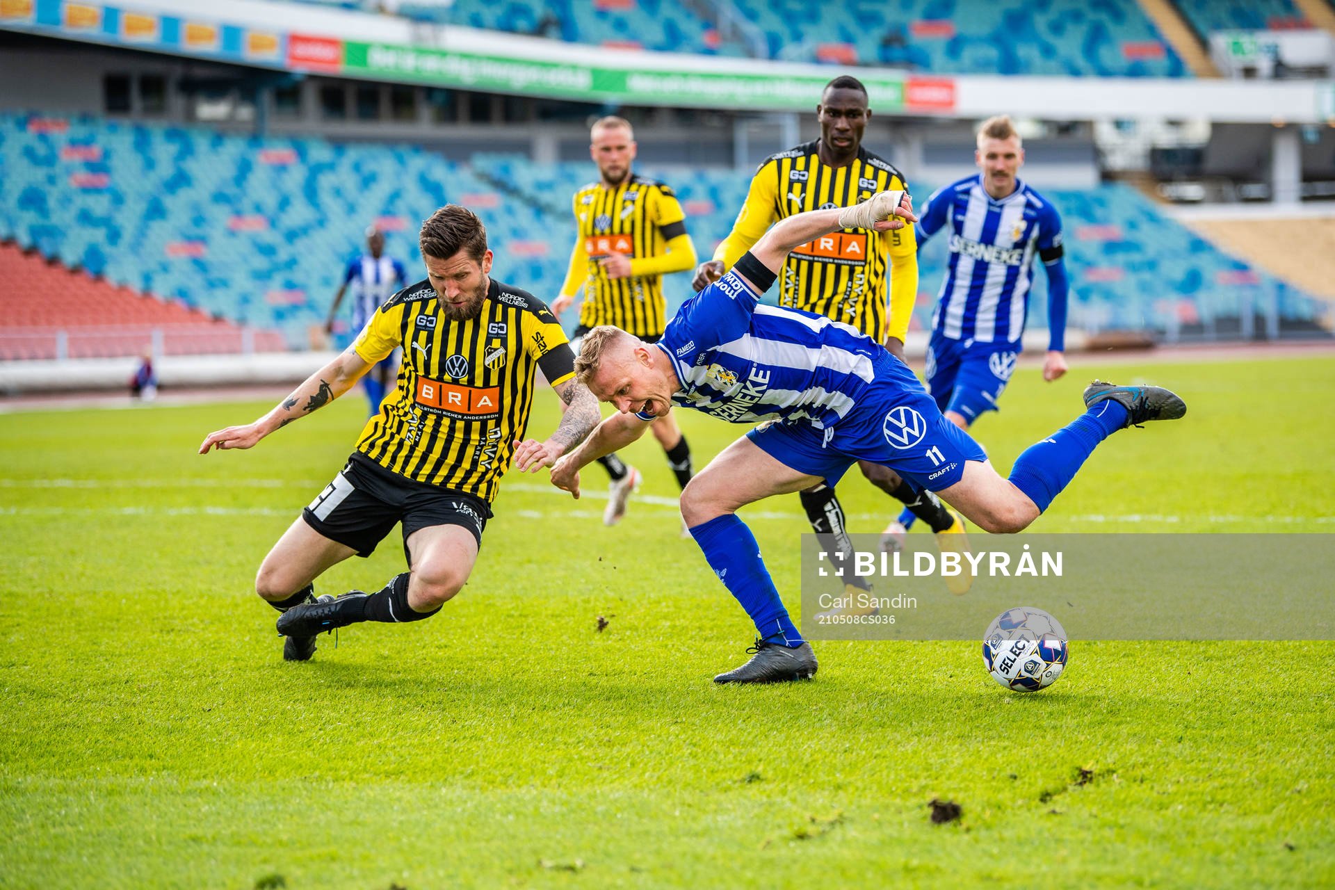 Häckens Joona Toivio och IFK Göteborgs Kolbeinn
