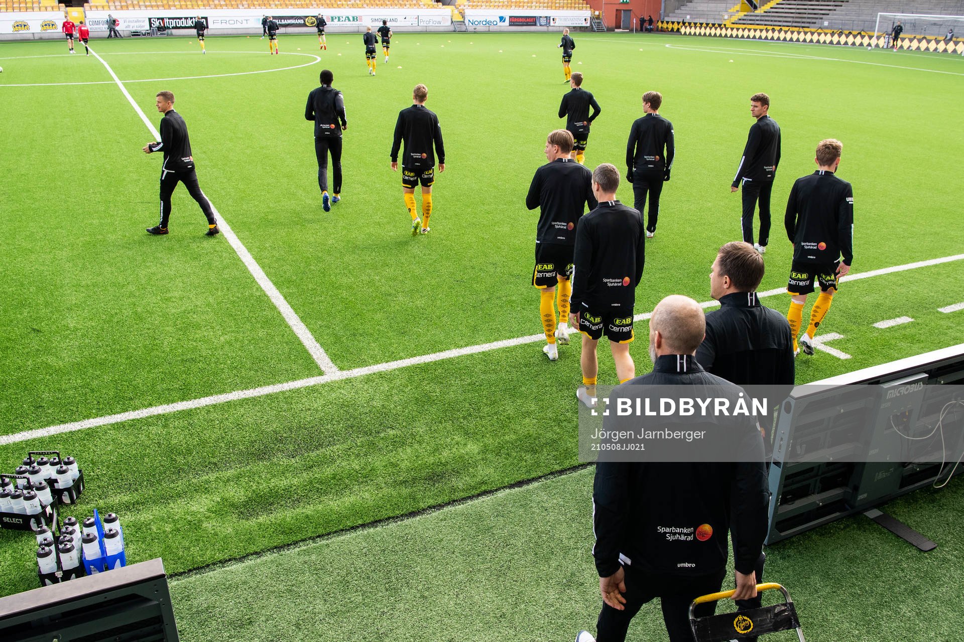 Elfsborgs spelare kommer in på planen