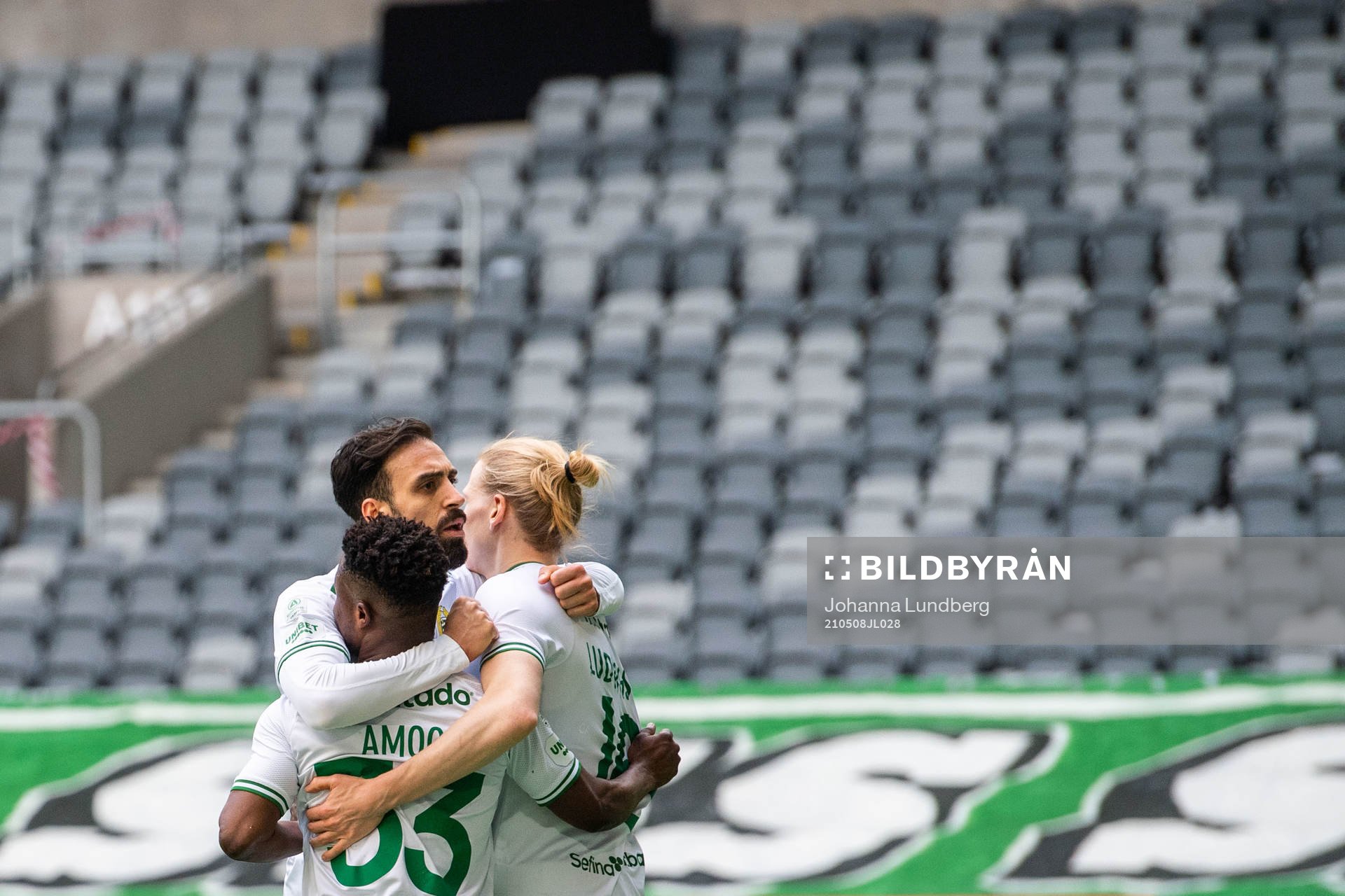 Hammarbys Akinkunmi Amoo, Gustav Ludwigson och Abdul