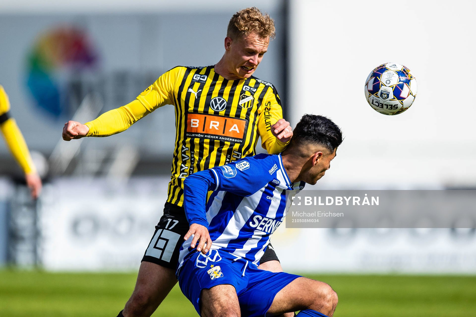 Häckens Gustav Berggren och IFK Göteborgs Hosam Aiesh