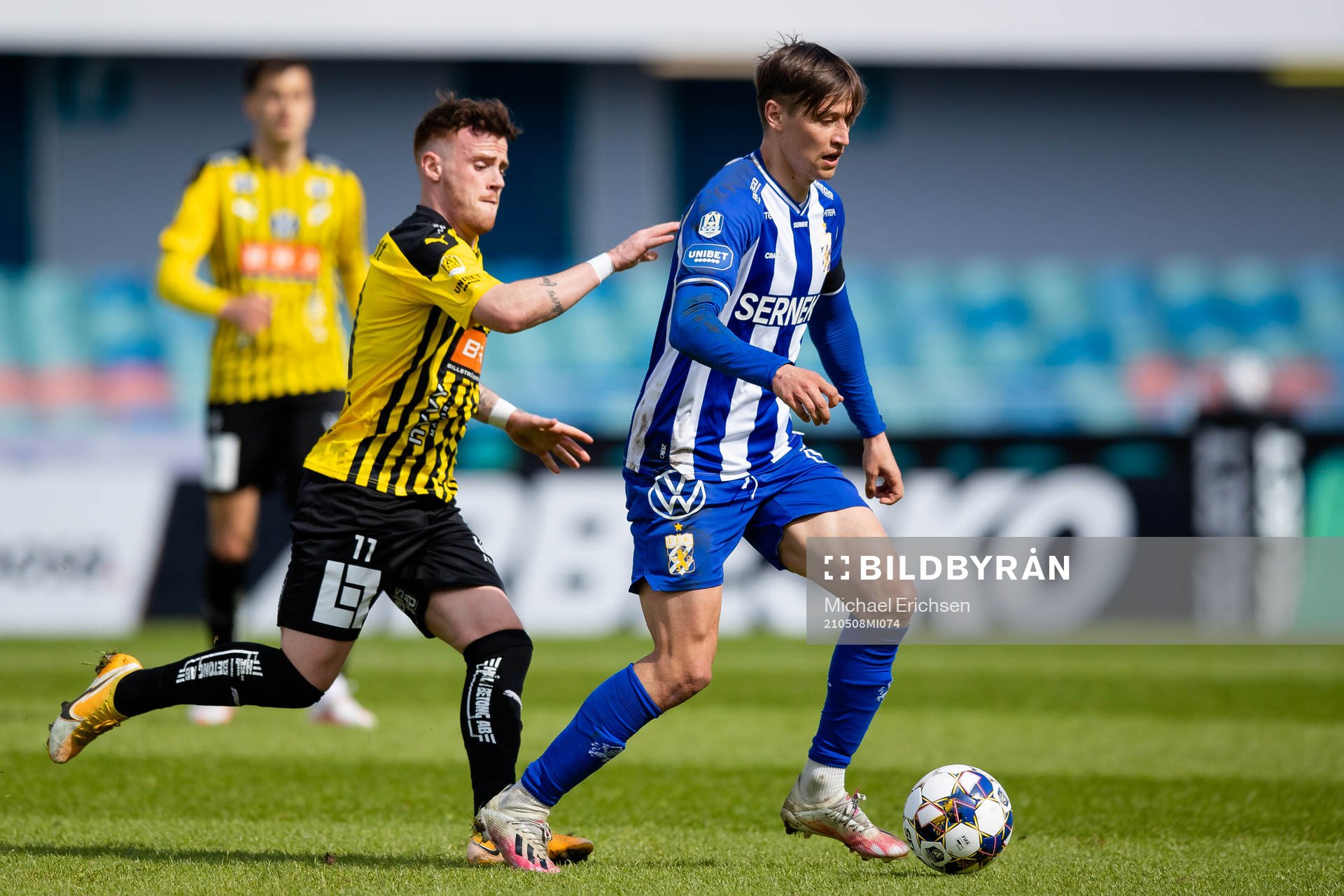 Häckens Tobias Heintz  och IFK Göteborgs Simon Thern