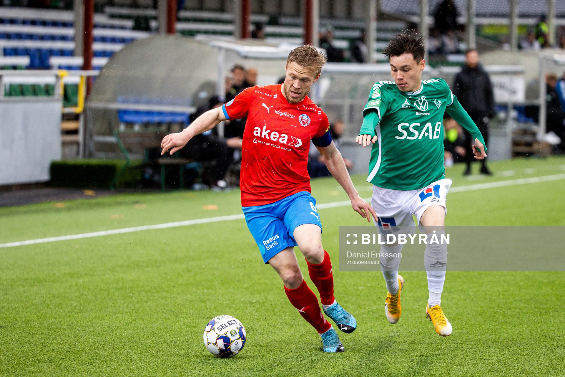 Helsingborgs Andreas Landgren och Brages Noa Williams