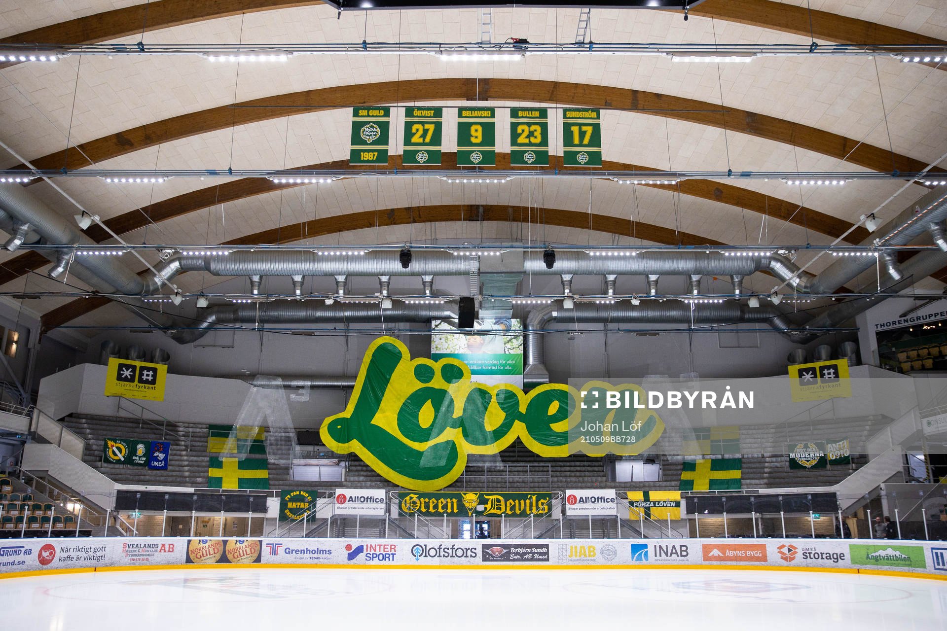 Ståplats H utsmyckat av Björklövens klack Green Devils