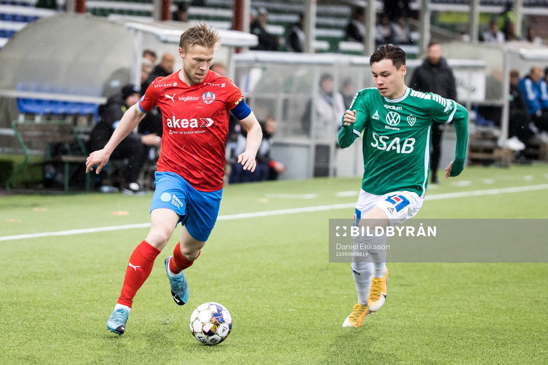 Helsingborgs Andreas Landgren och Brages Noa Williams