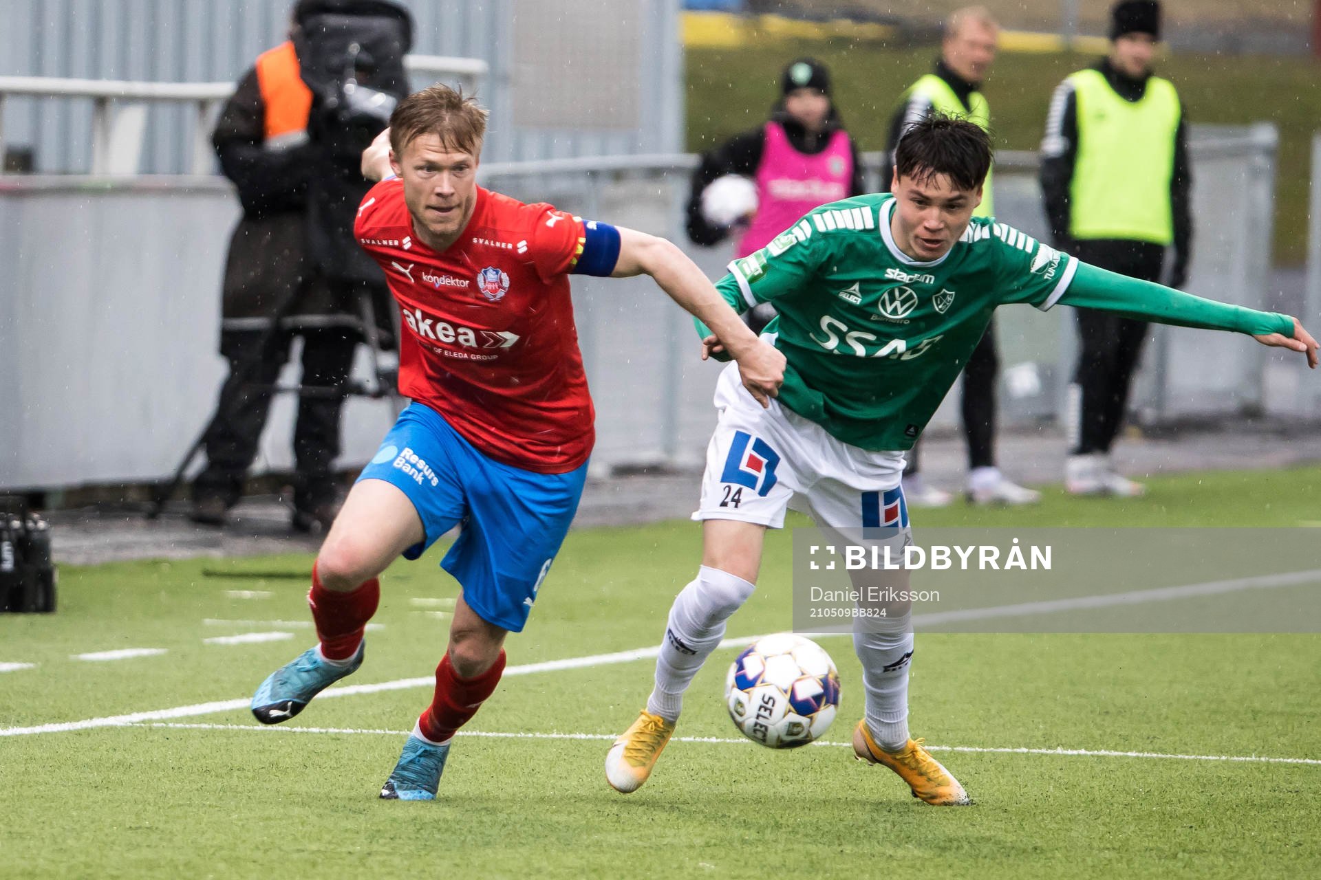 Helsingborgs Andreas Landgren och Brages Noa Williams