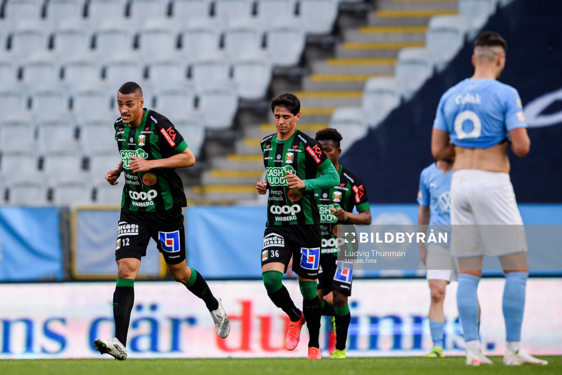 Varbergs Simon Karlsson Adjei och Jean Carlos De Brito