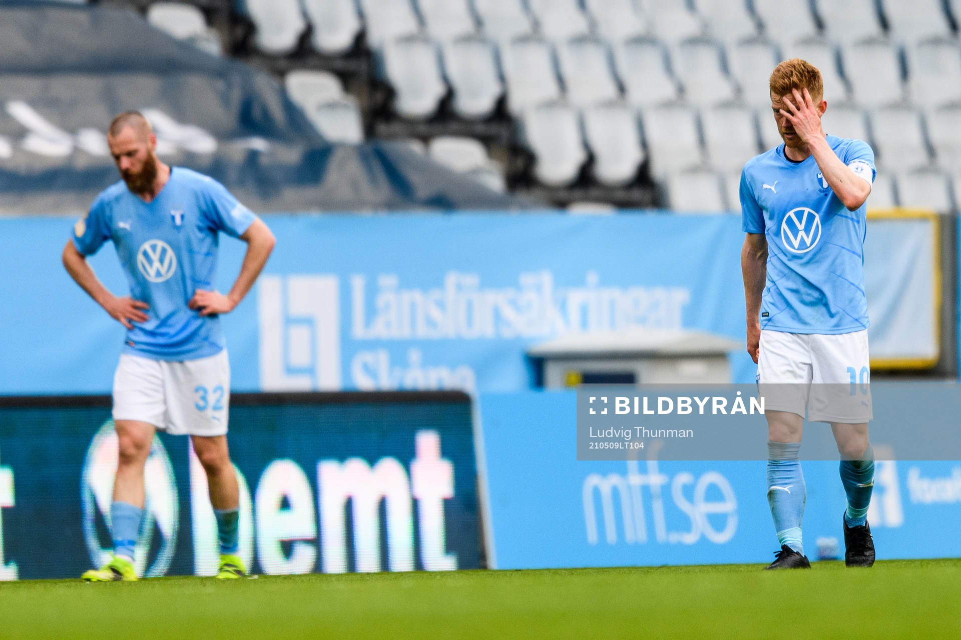 Malmö FFs Jo Inge Berget och Anders Christiansen deppar