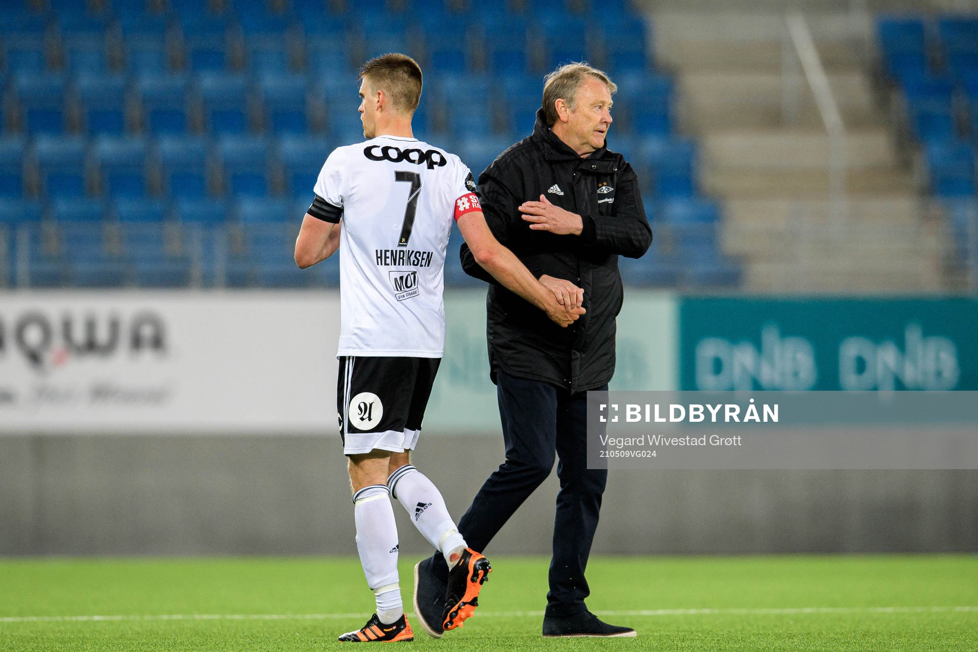 Markus Henriksen and Åge Hareide, head coach of Rosenborg