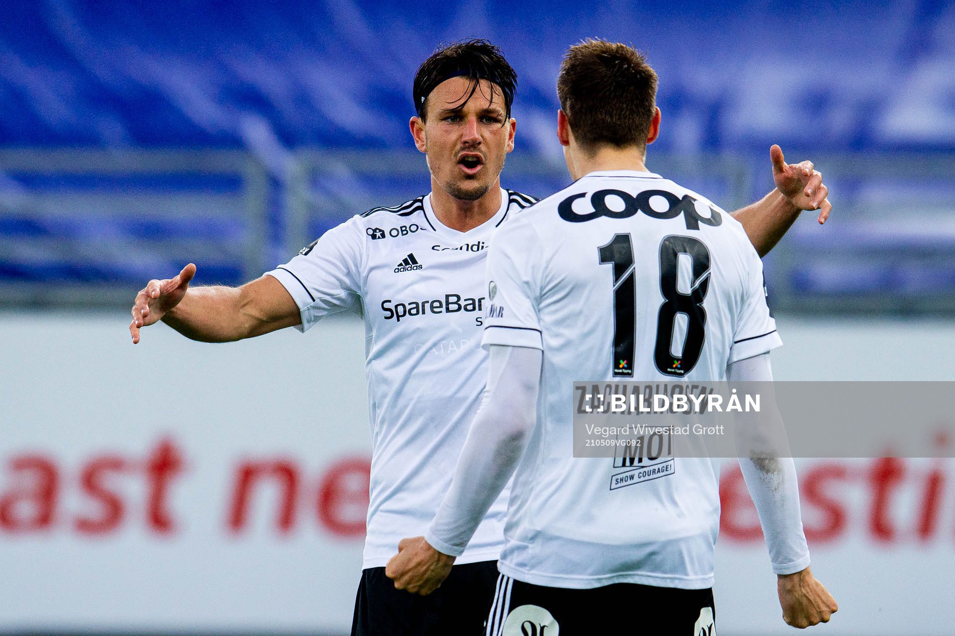 Kristoffer Zachariassen of Rosenborg celebrates with
