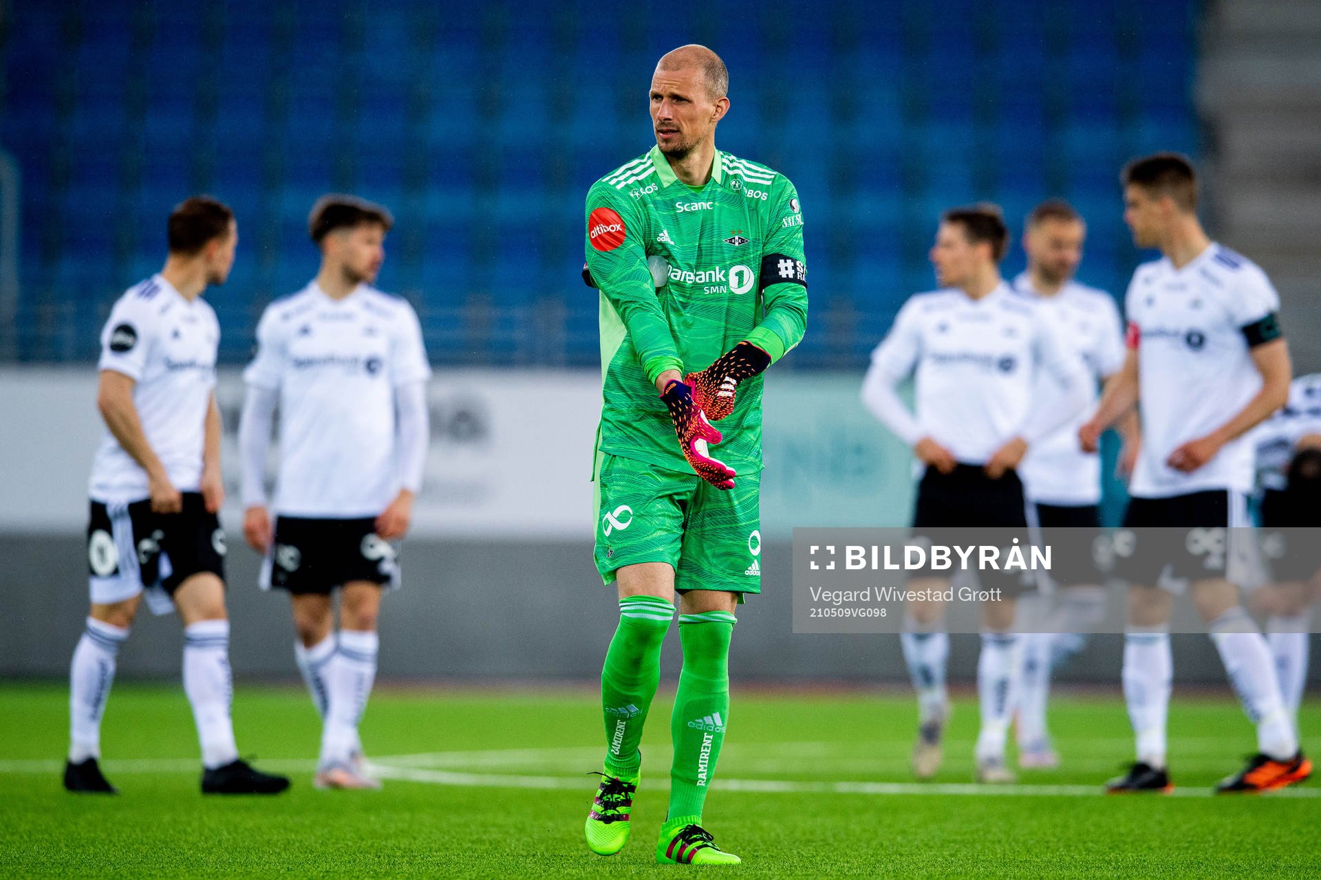 Goalkeeper André Hansen of Rosenborg at half-time
