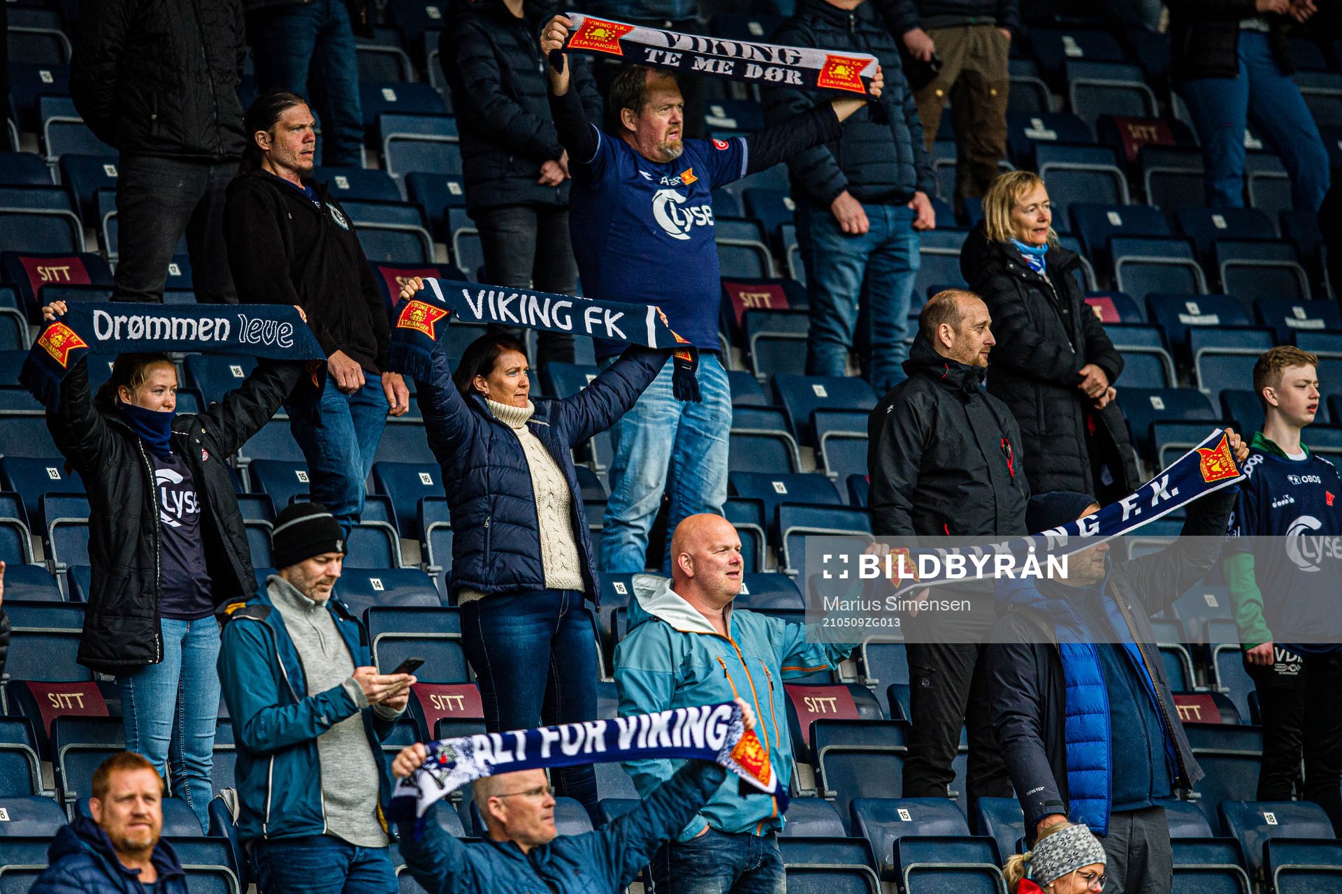 Spectators in the stands