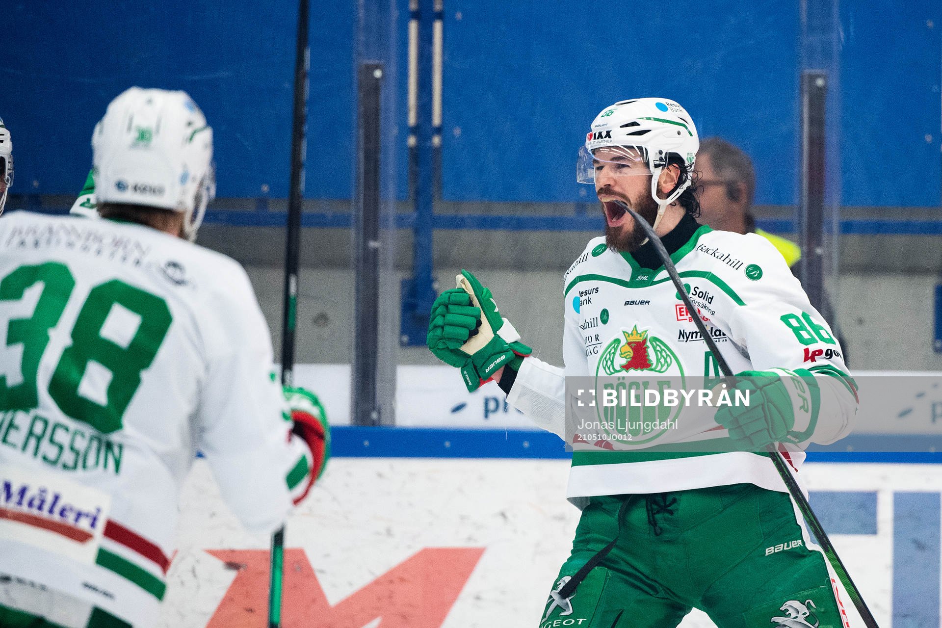 Rögles Eric Gelinas jublar
