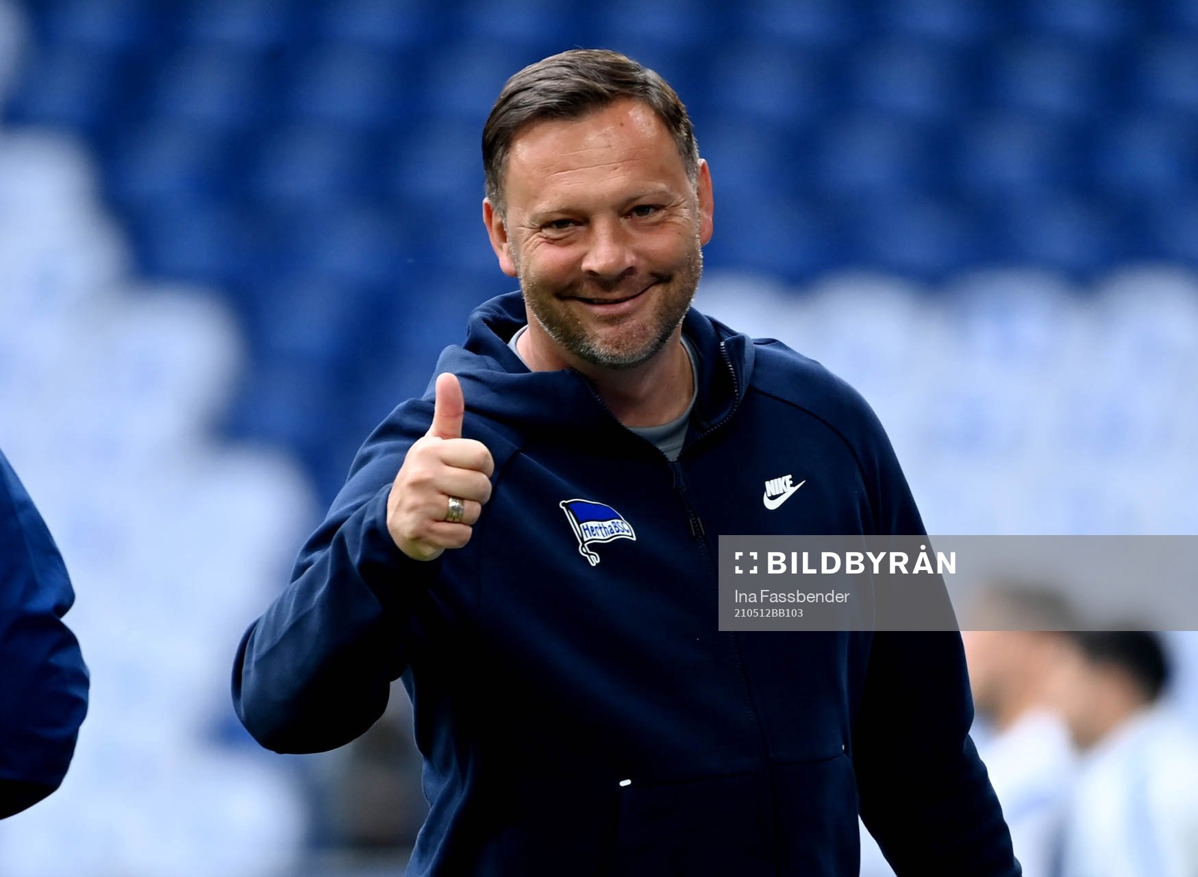 Fotboll, Bundesliga Soccer Football - Bundesliga - Schalke 04 v Hertha BSC - Veltins-Arena, Gelsenkirchen, Germany - May 12, 2021 Hertha BSC coach Pal Dardai before the match Pool via REUTERS/Ina Fassbender DFL regulations prohibit any use of photographs as image sequences and/or quasi-video.
 © Bildbyrån - COP 7 - SWEDEN ONLY