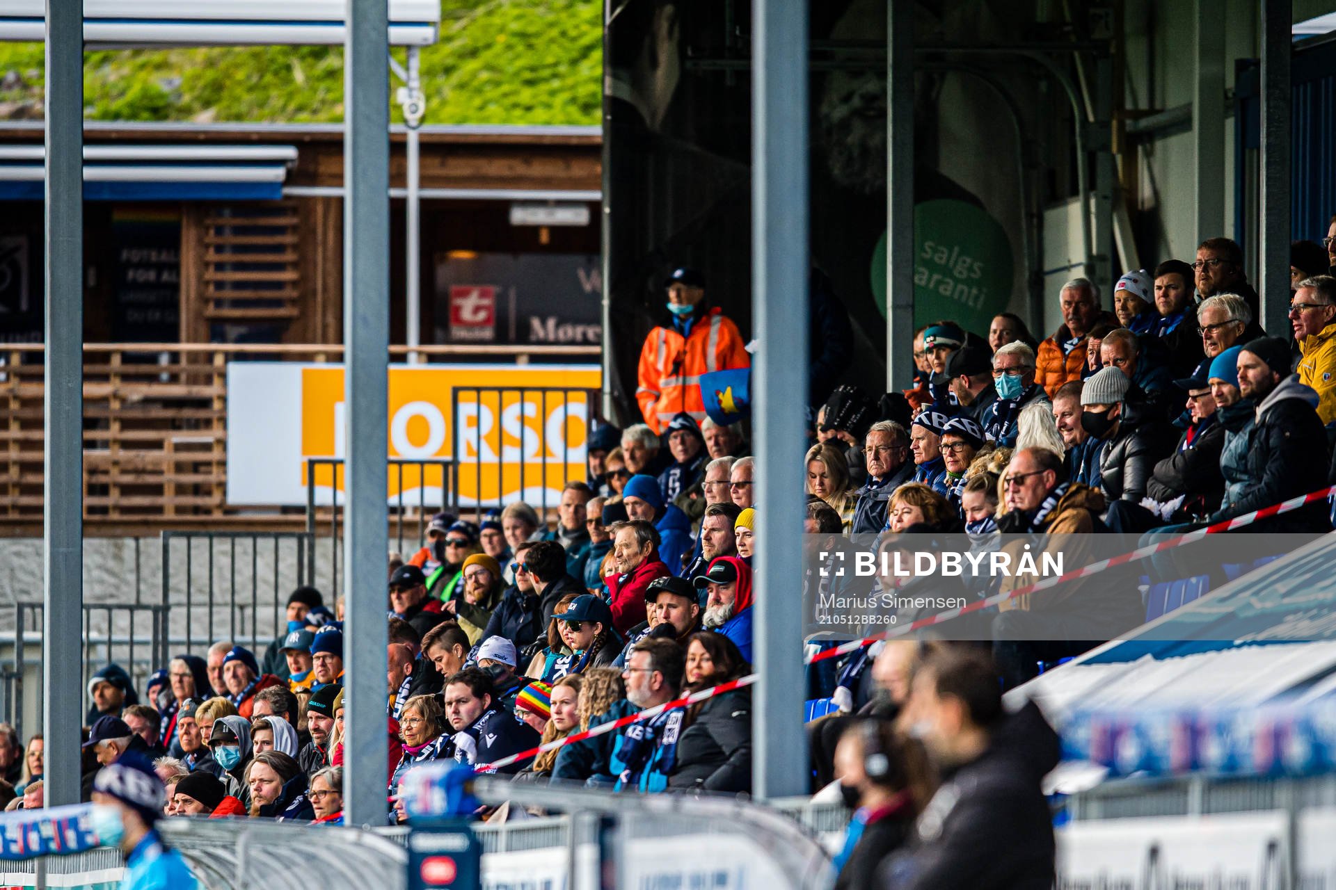 Spectators in the stands