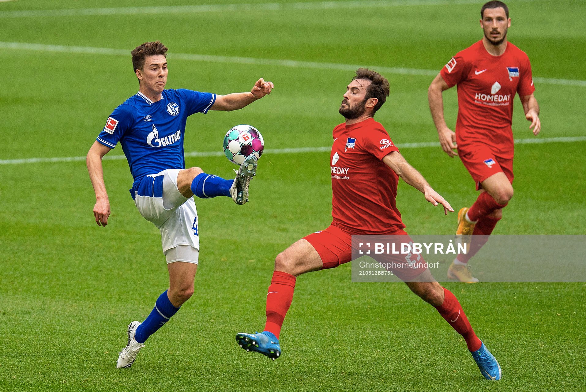 Fotboll, Bundesliga, Schalke 04 - Hertha Berlin v.l.