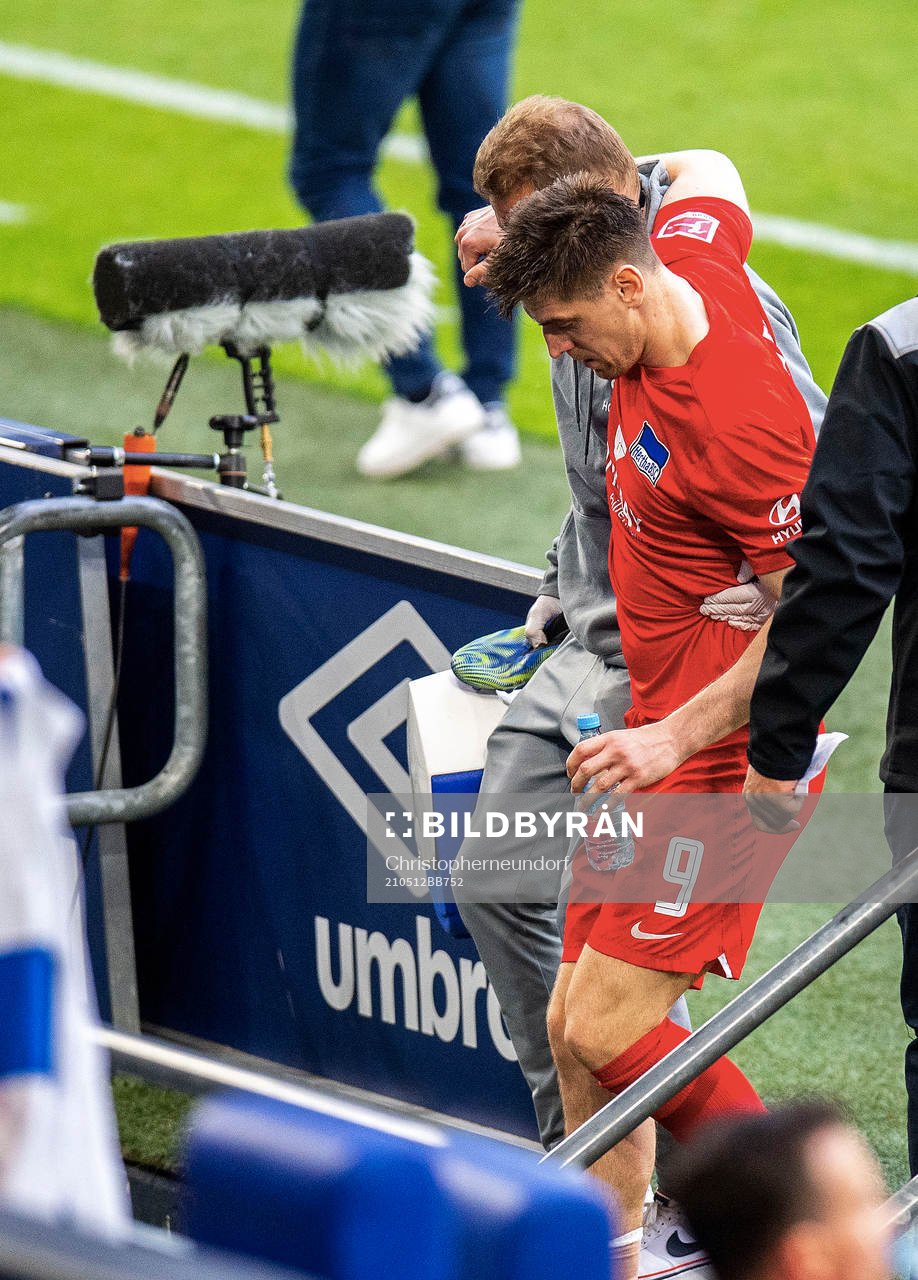 Fotboll, Bundesliga, Schalke 04 - Hertha Berlin Verletzung,