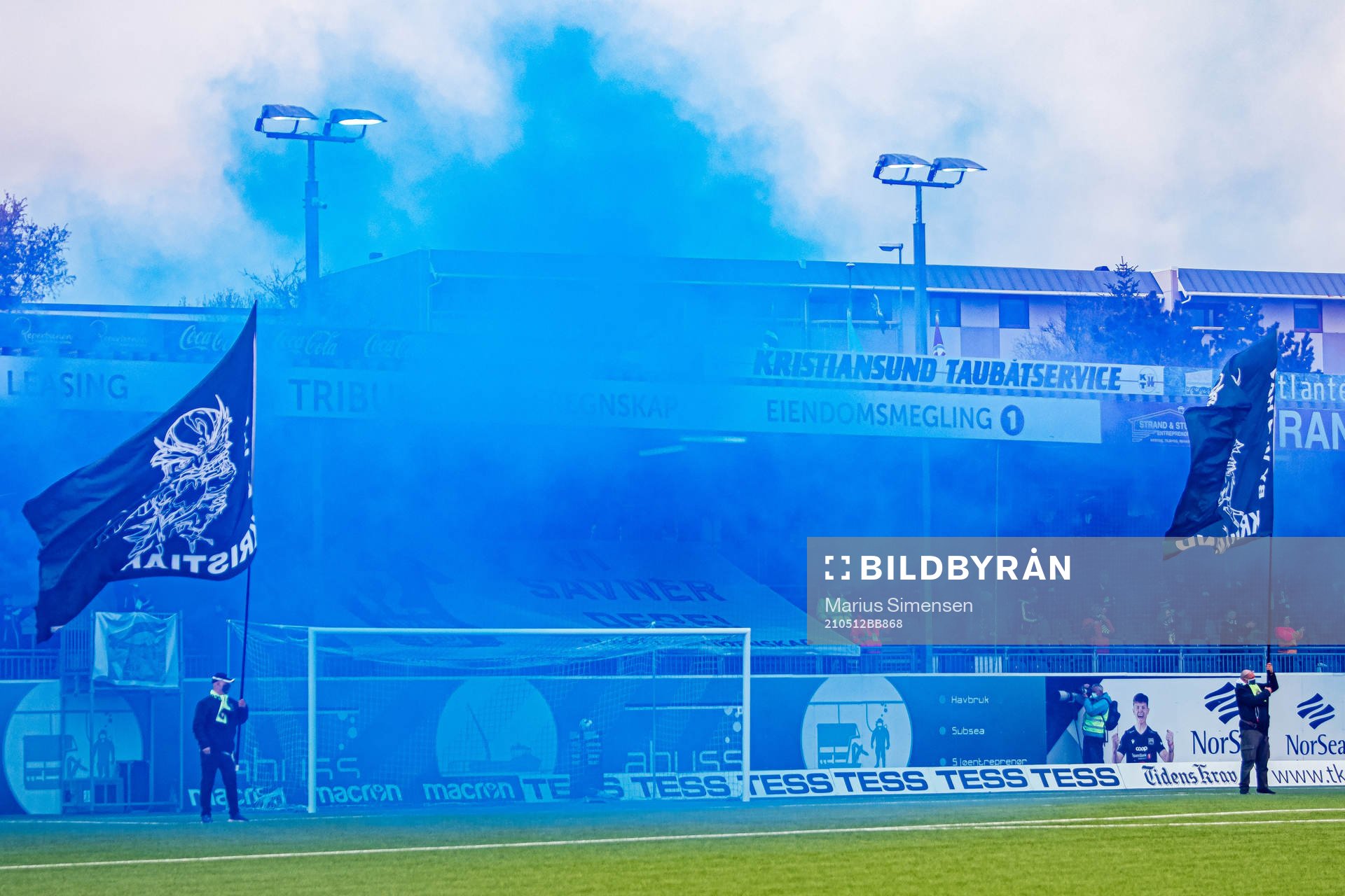 Spectators in the stands